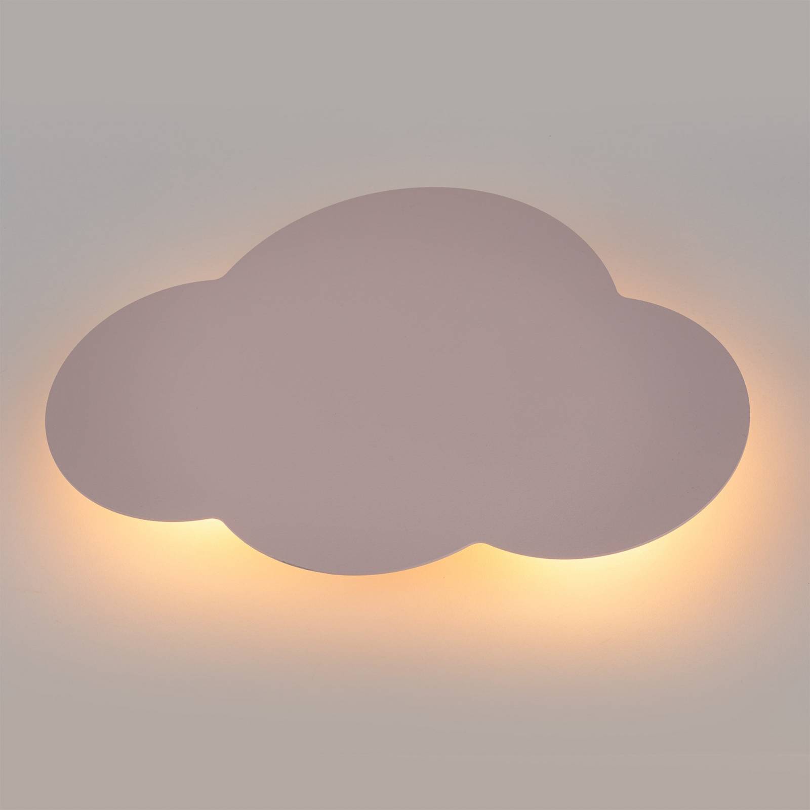 Kinkiet Cloud, różowy, szerokość 38 cm, tworzywo sztuczne