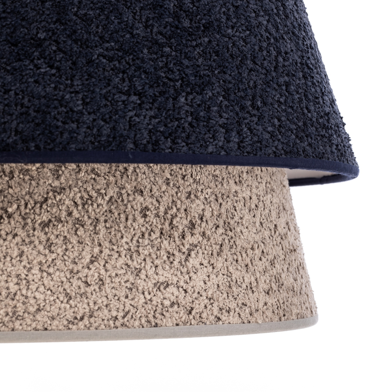 Hanglamp Boucle, Ø 50 cm, blauw/grijs