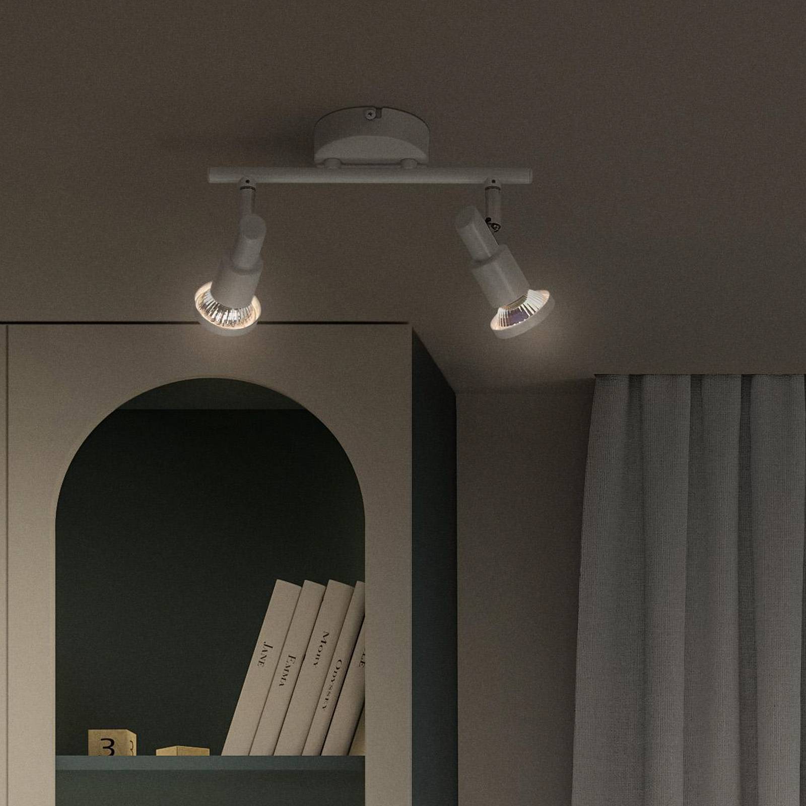 LEDVANCE Spot pour plafond LED GU10 à 2 lampes blanc