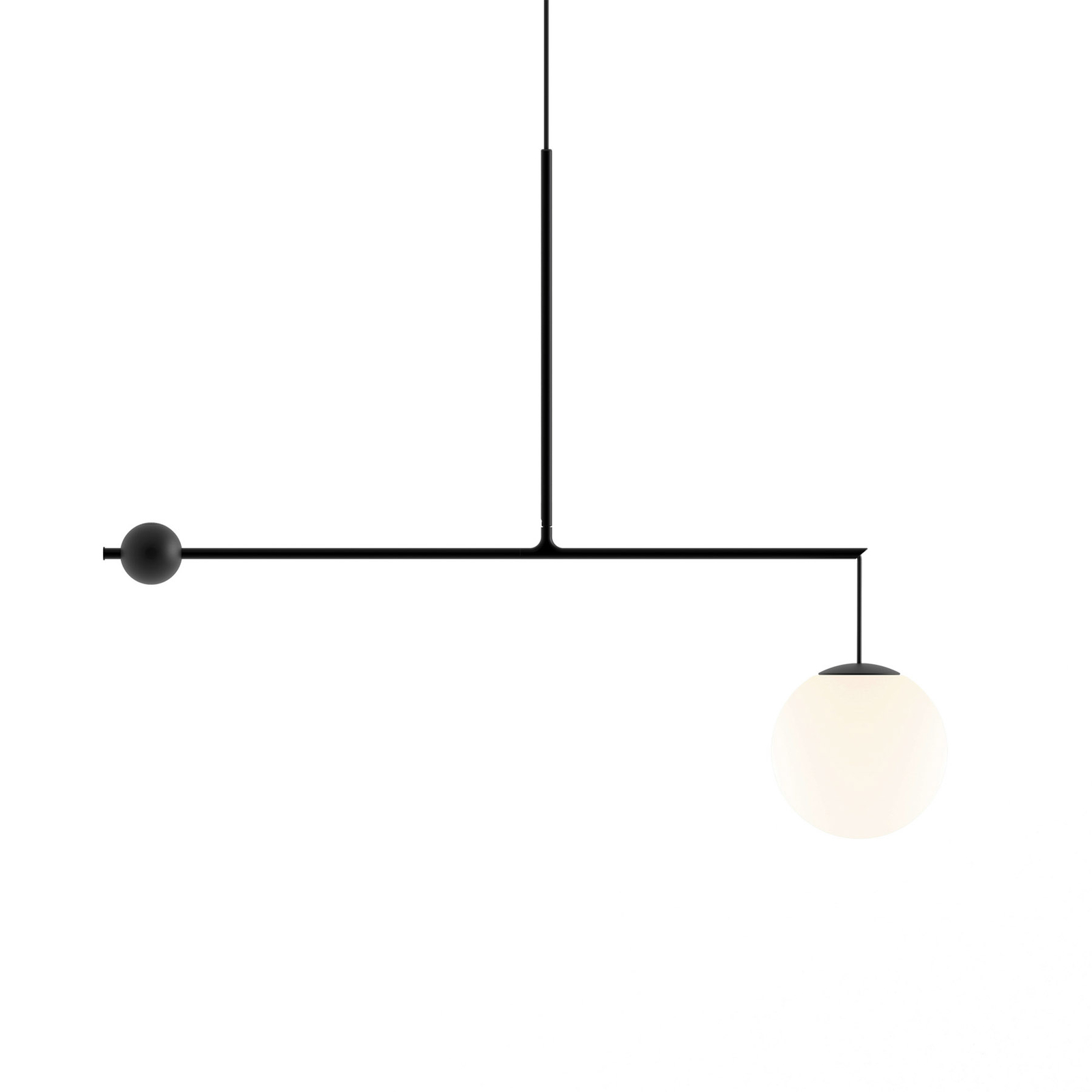 Luceplan Malamata hanglamp zwart mat, 106 cm