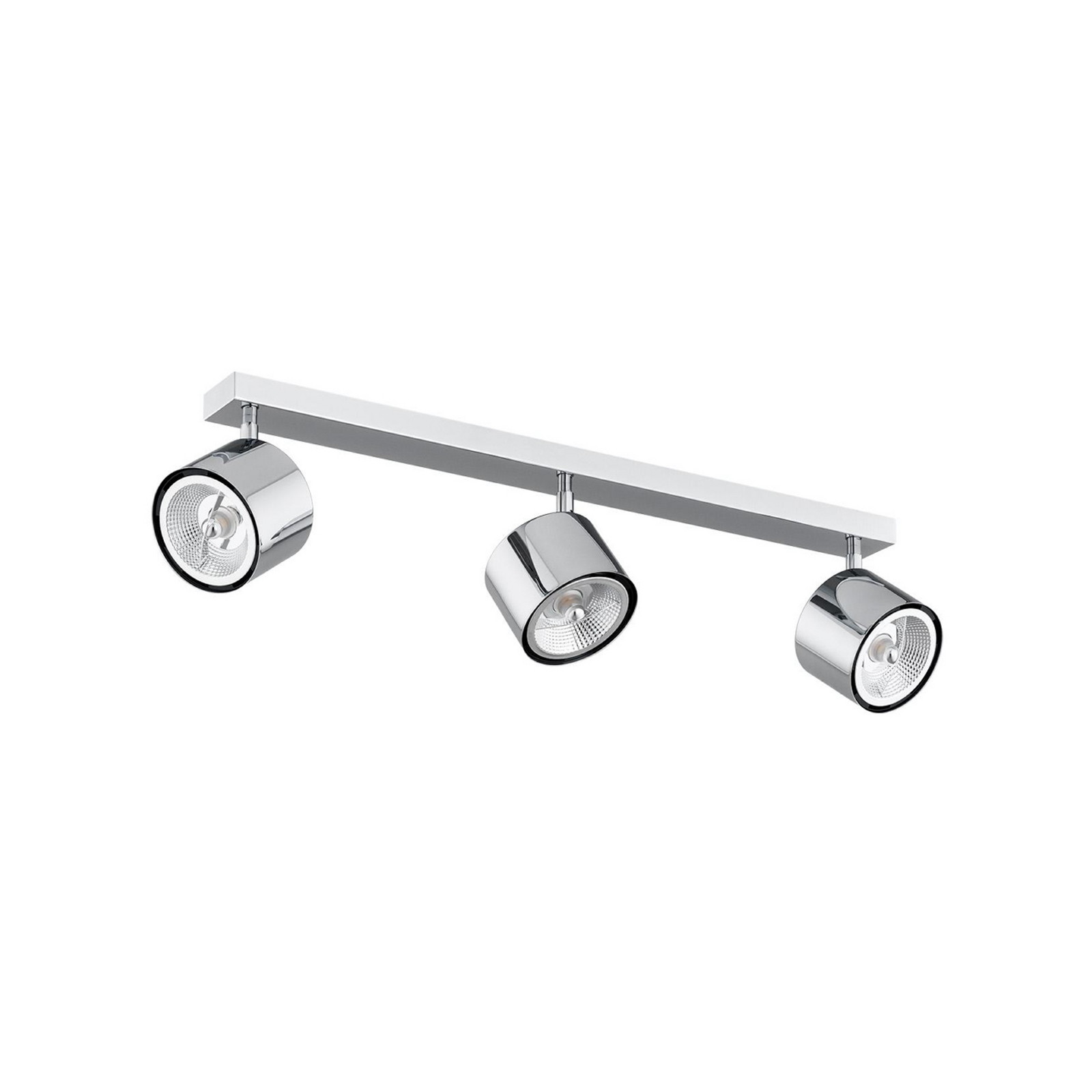 Spot pour plafond Chloe, orientable, à 3 lampes, acier chromé