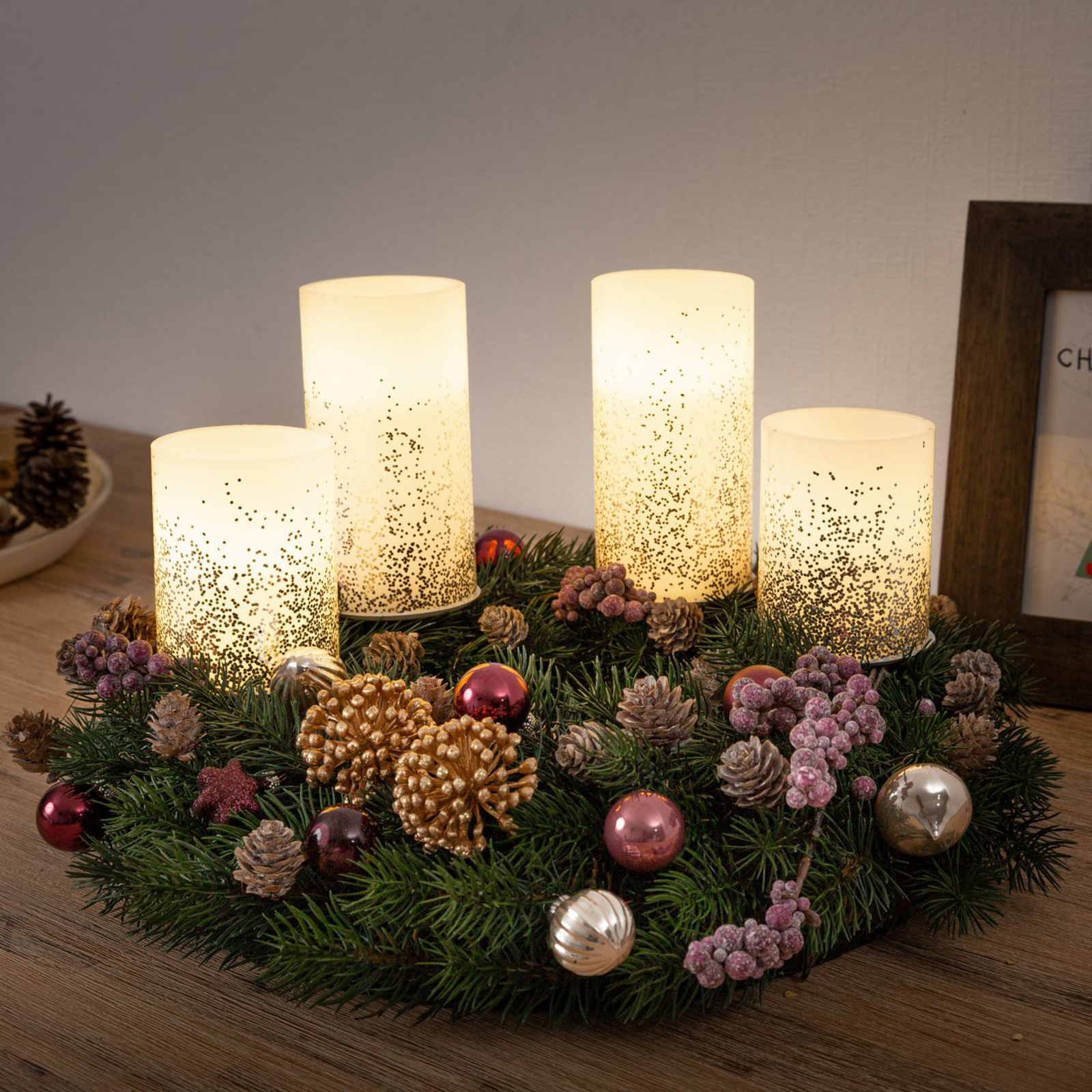 Pauleen Glowing Glitter Candle LED candela set 2x