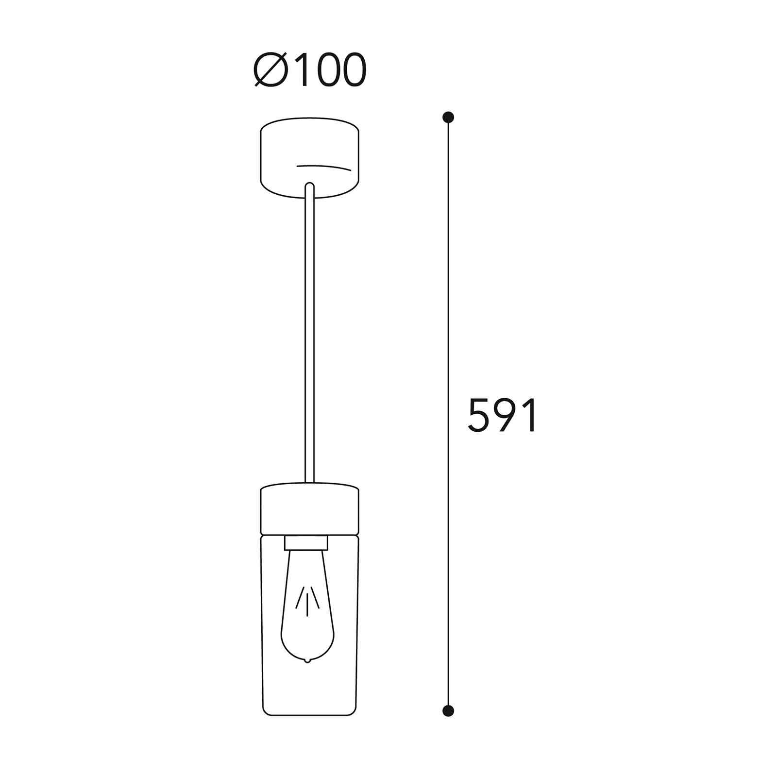 Silindar 3358 hengelampe antikk messing/opal