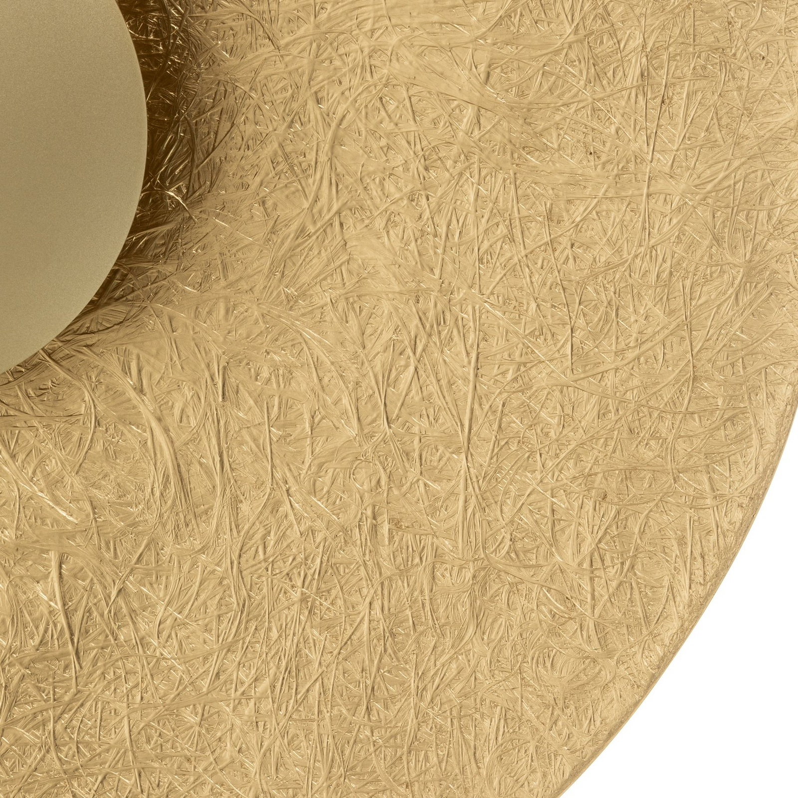 LED nástěnné světlo Sole S, Ø 44 cm, zlatá barva, ocel, 3 000 K