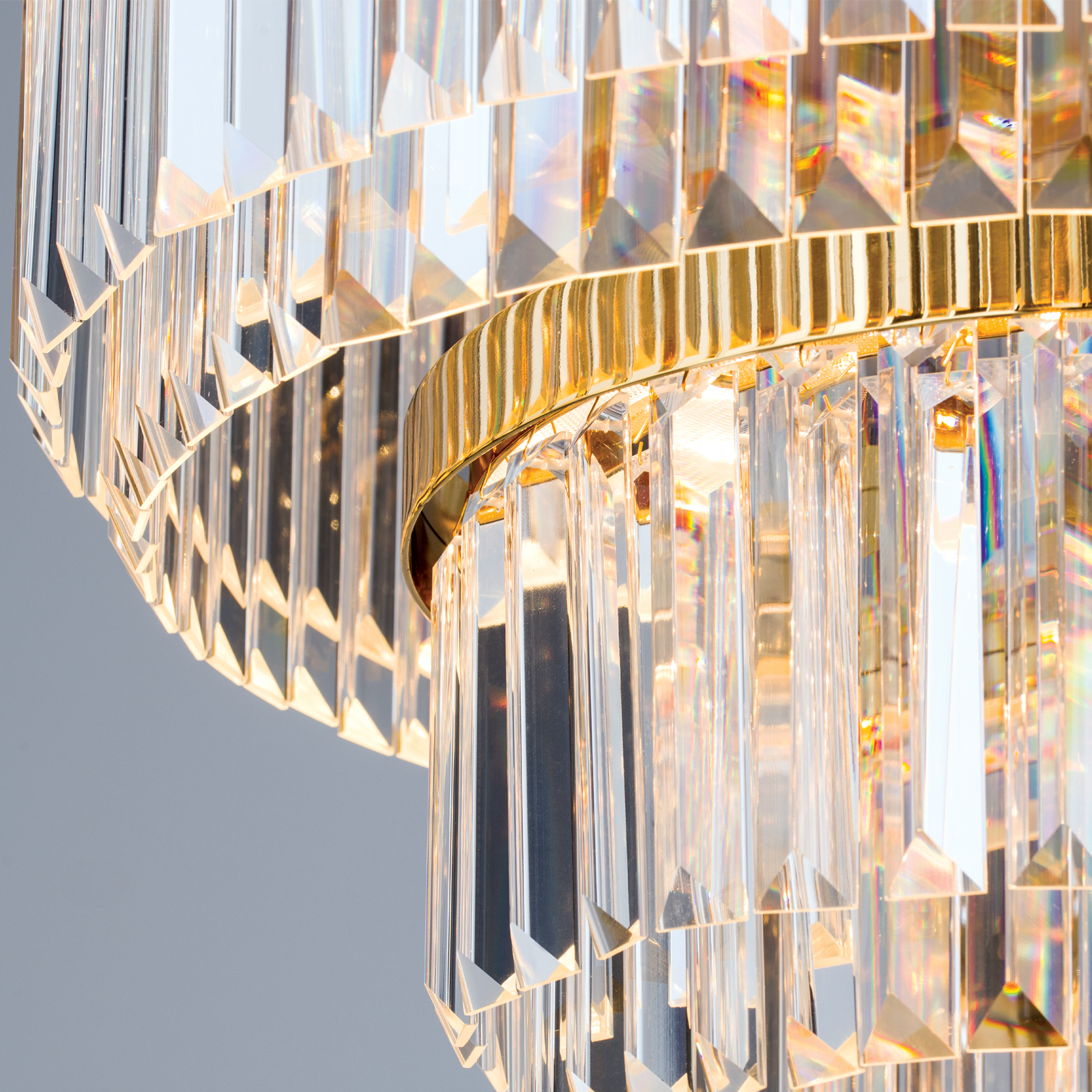 LED-Pendelleuchte Prism, rund, Ø 55 cm