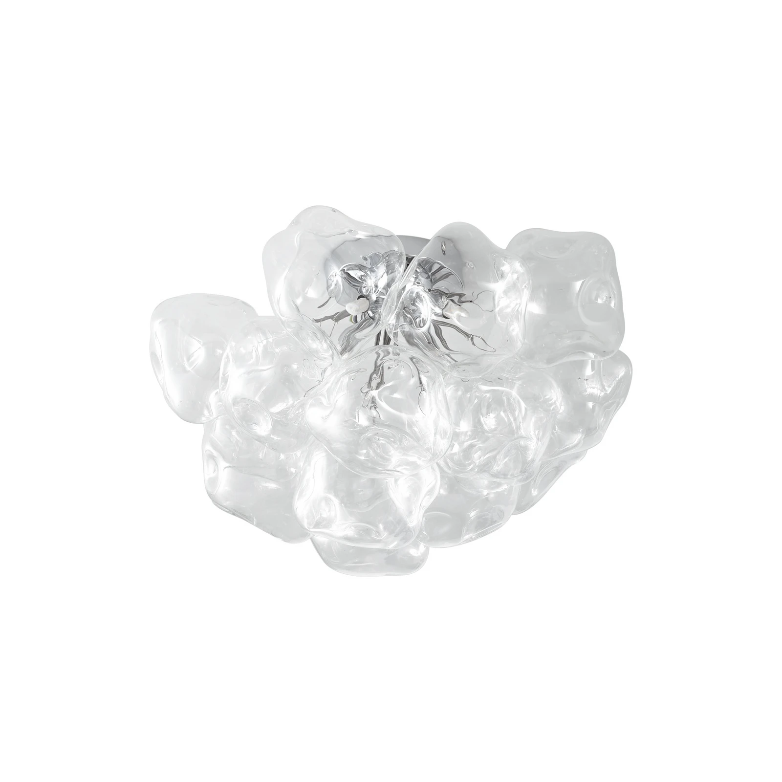 Lucande plafondlamp Diborah, helder, Ø 49 cm, glas, G9