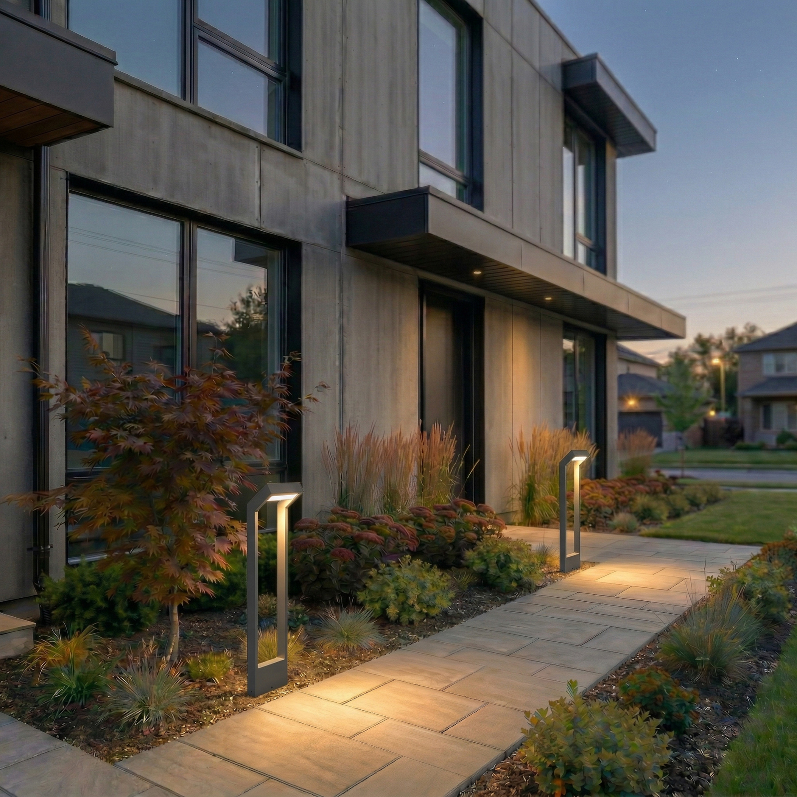 LED osvětlení cesty Kovato, výška 95 cm, tmavě šedé, IP65 – Arcchio