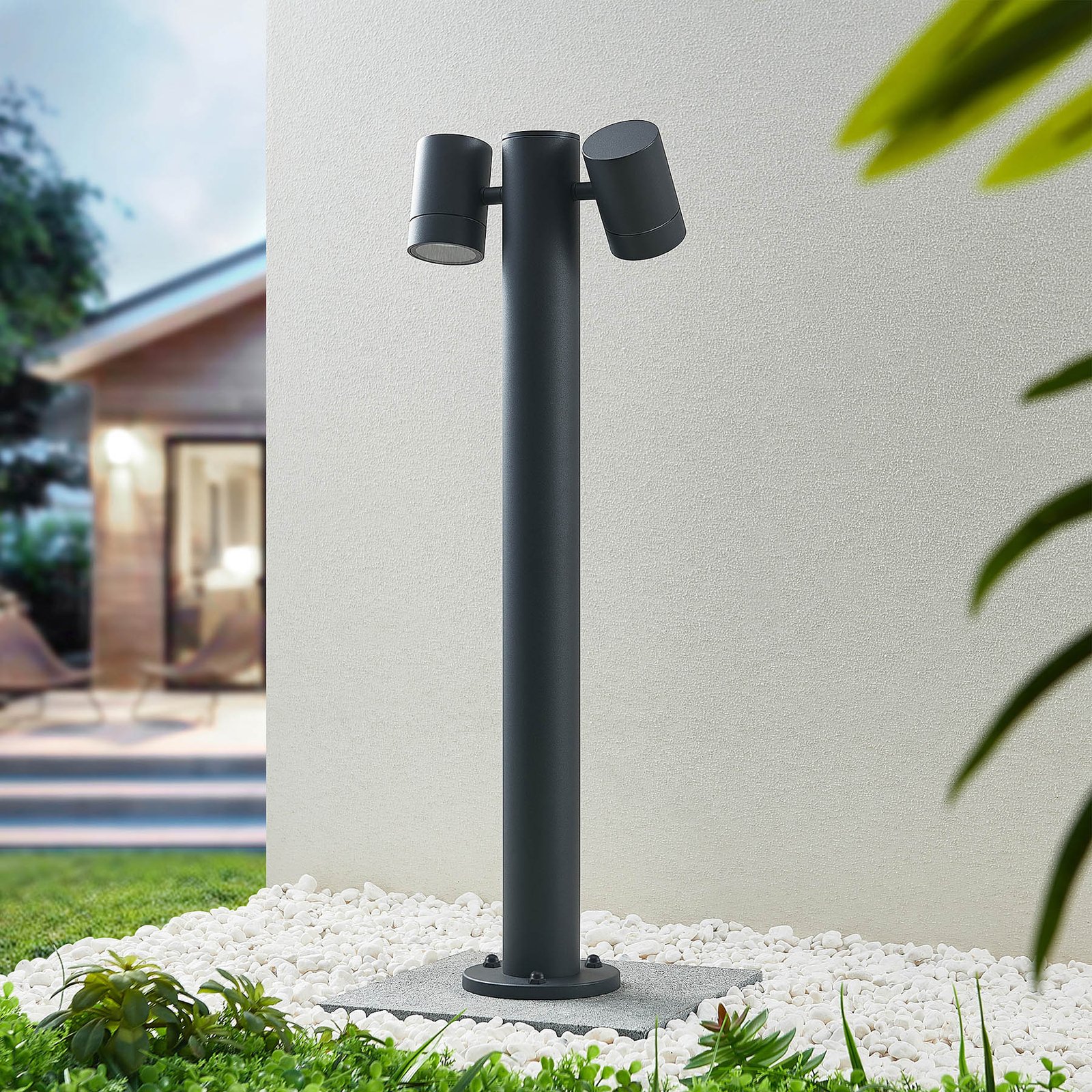 Maloney 2 Candeeiro de Jardim H75 Dark Grey - Lucande