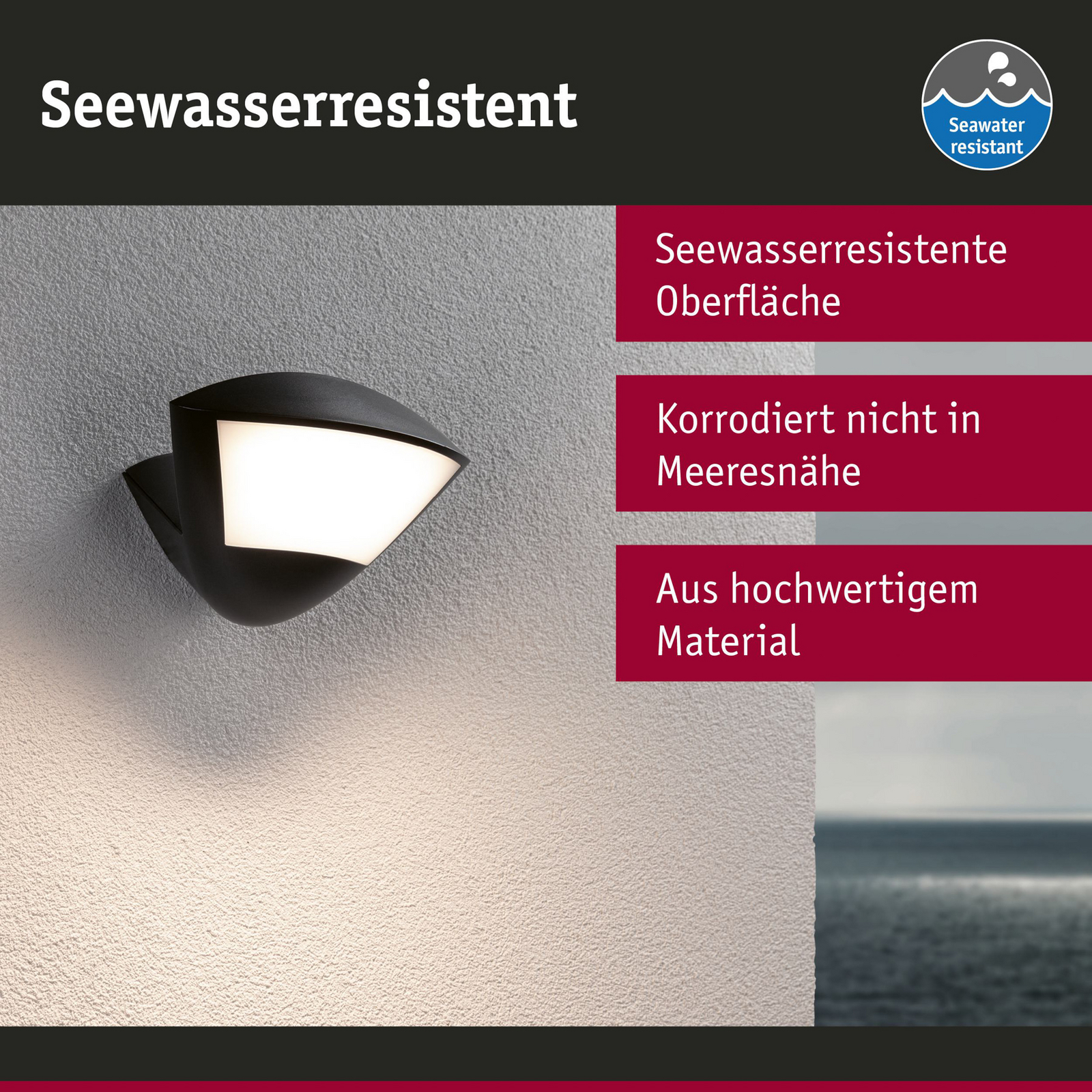 Skyla Utendørs Vegglampe Zigbee SWR Antrasitt - Paulmann