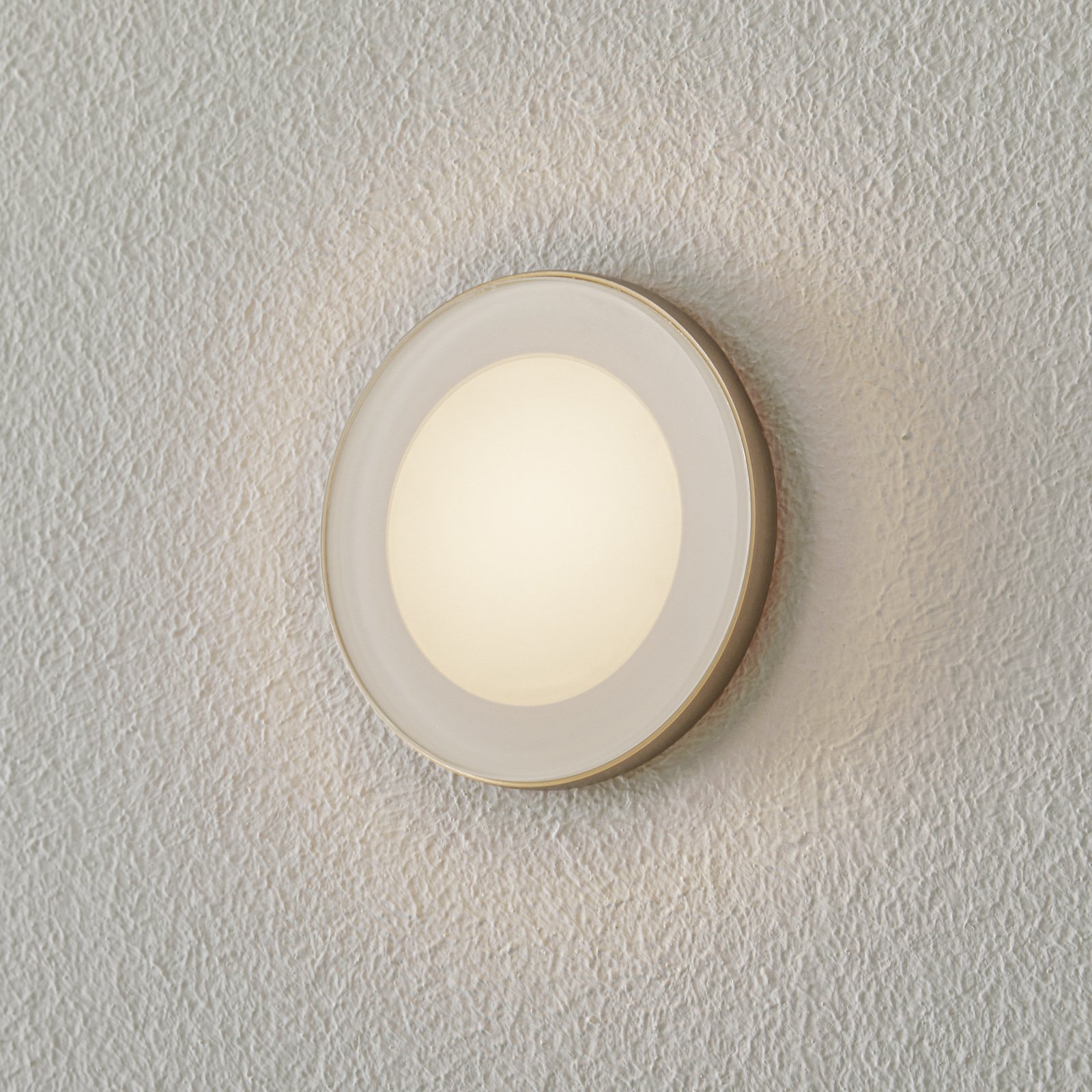 BEGA Accenta LED recessed wall lamp, round, outer ring