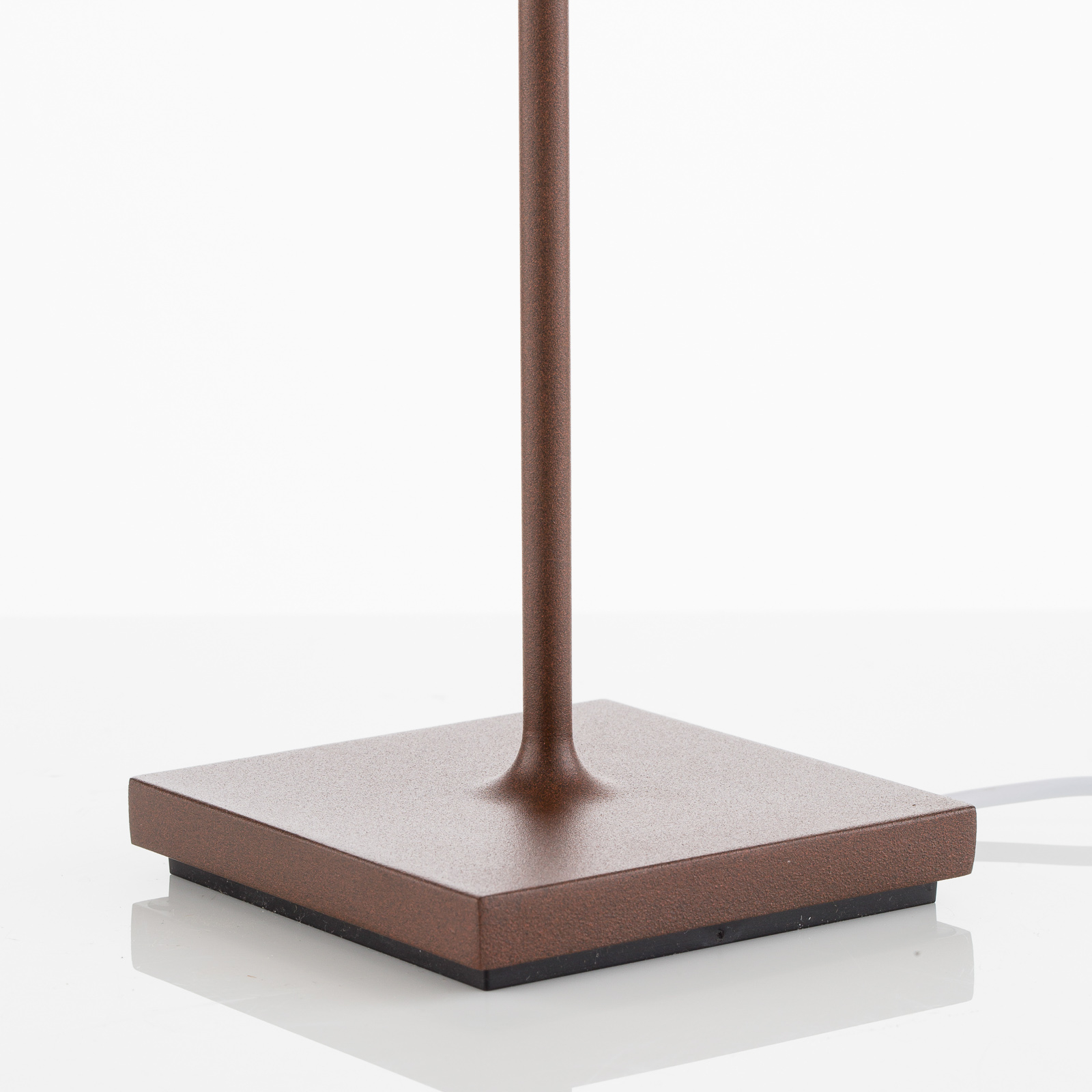 Zafferano Poldina LED bordslampa uppladdningsbart batteri, matt, brun