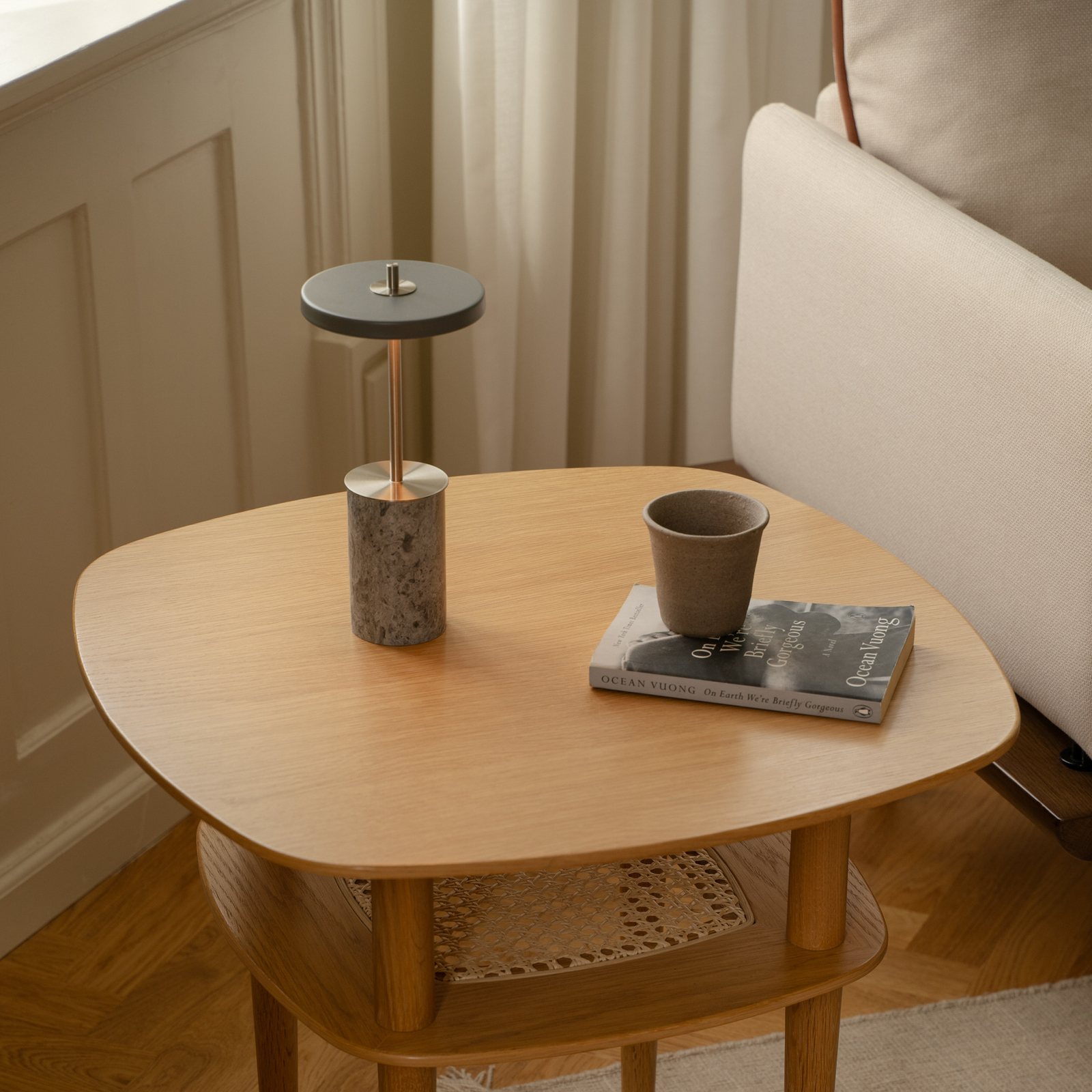 Lâmpada recarregável Asteria MOVE MINI cinza mármore/aço IP44 - UMAGE Lâmpada recarregável Asteria MOVE MINI cinza mármore/aço IP44 - UMAGE