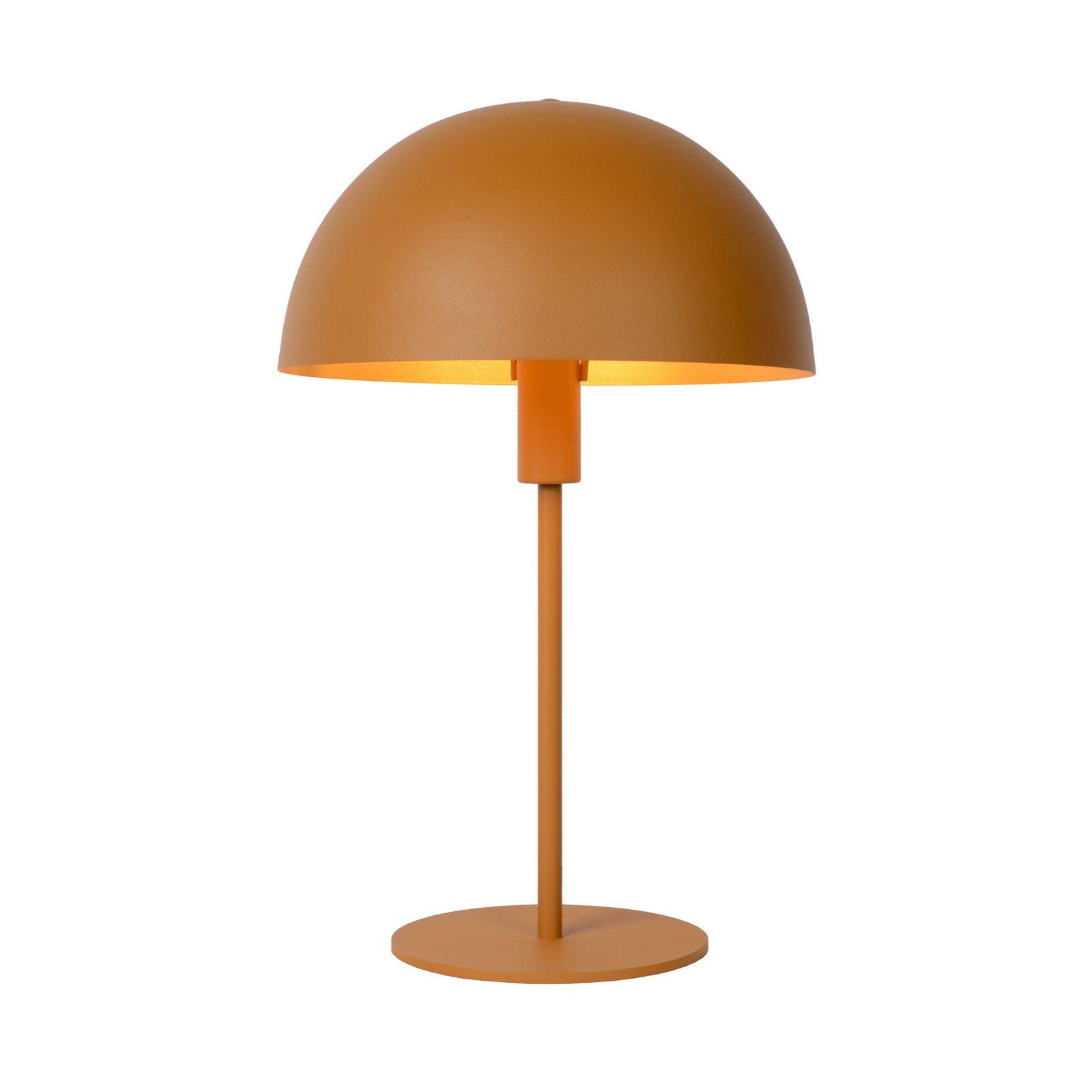 Siemon bordslampa i stål, Ø 25 cm, ockragul