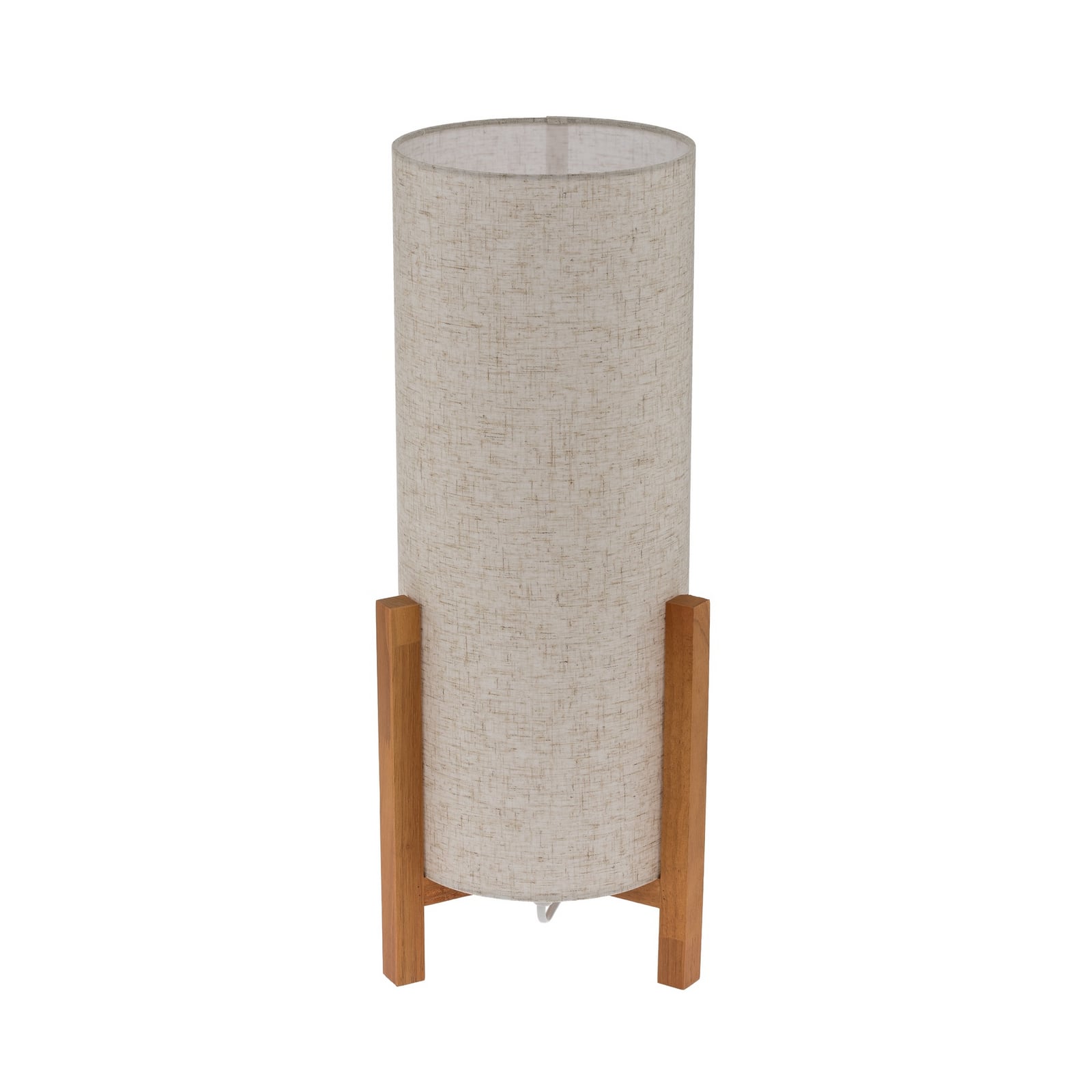 Lampe à poser 3193, bois, textile de lin, hauteur 52cm