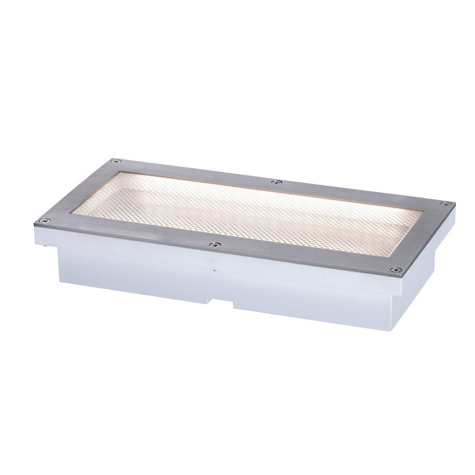 Paulmann Brick -LED-uppovalo, 10 x 20 cm - moderni maavalaisin ulkotiloihin harmaa, kirkas