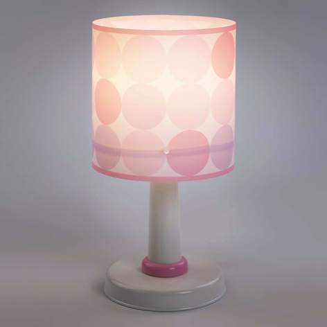 Colors - gestipte tafellamp in roze