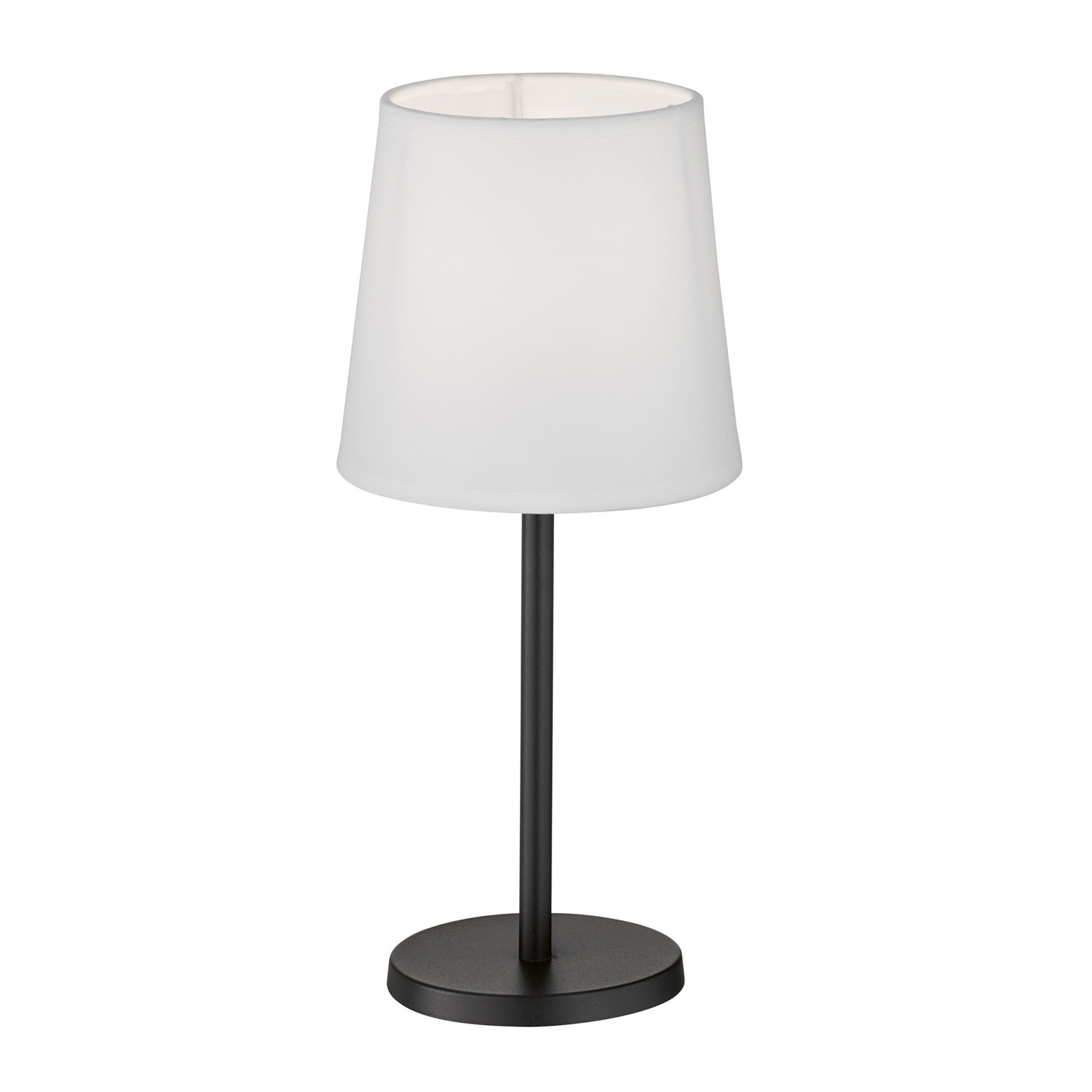 Eve bordlampe med stofskærm, sort/hvid