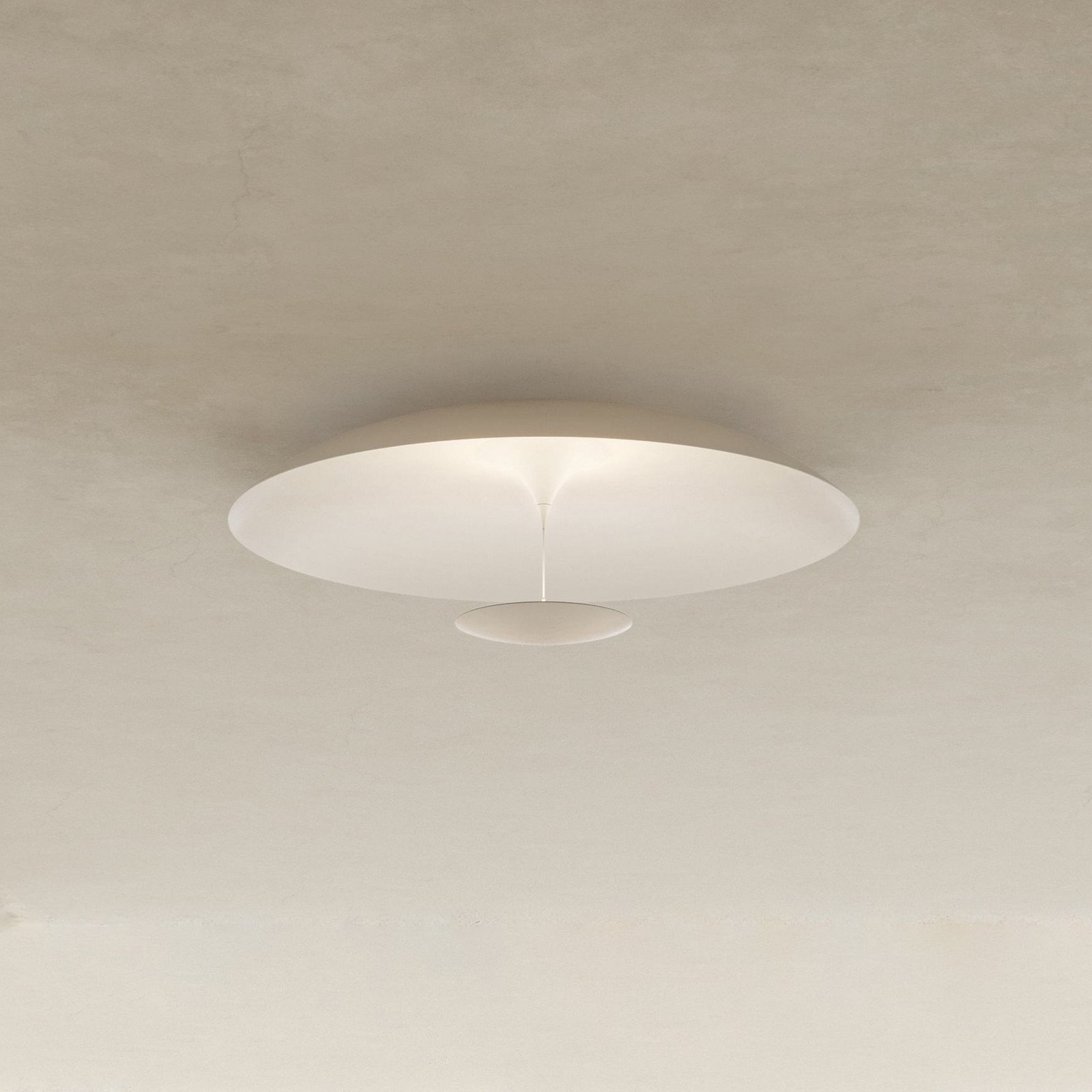 Karman plafonieră LED BLANCO Ø 60 cm alb metal - Camera de zi / sufragerie - Design - alb mat - Aluminiu