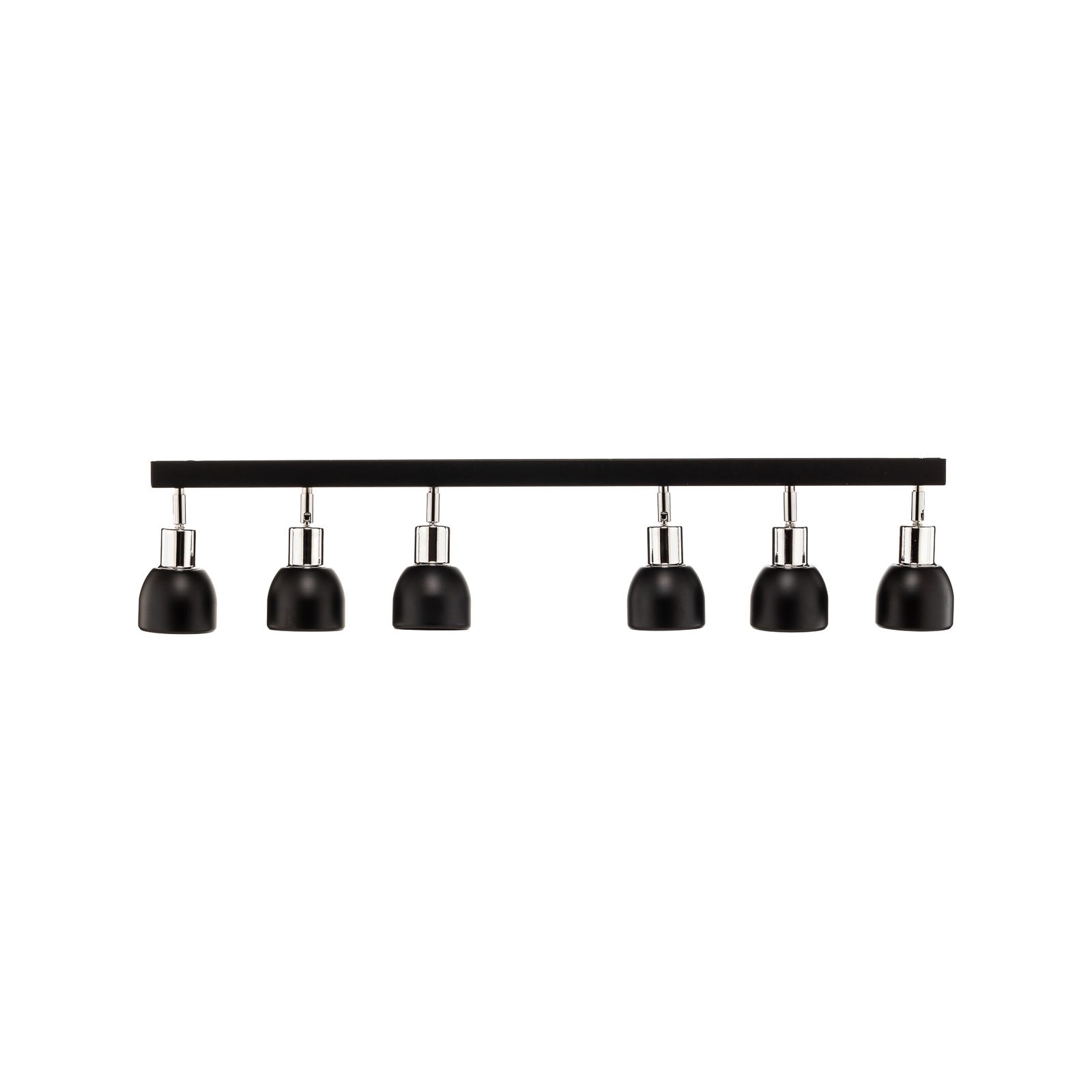 Frano plafondspot, 6-lamps zwart/chroom
