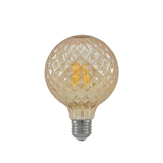 Lucande LED lamp E27 G95 4W 2.700K dimbaar amber