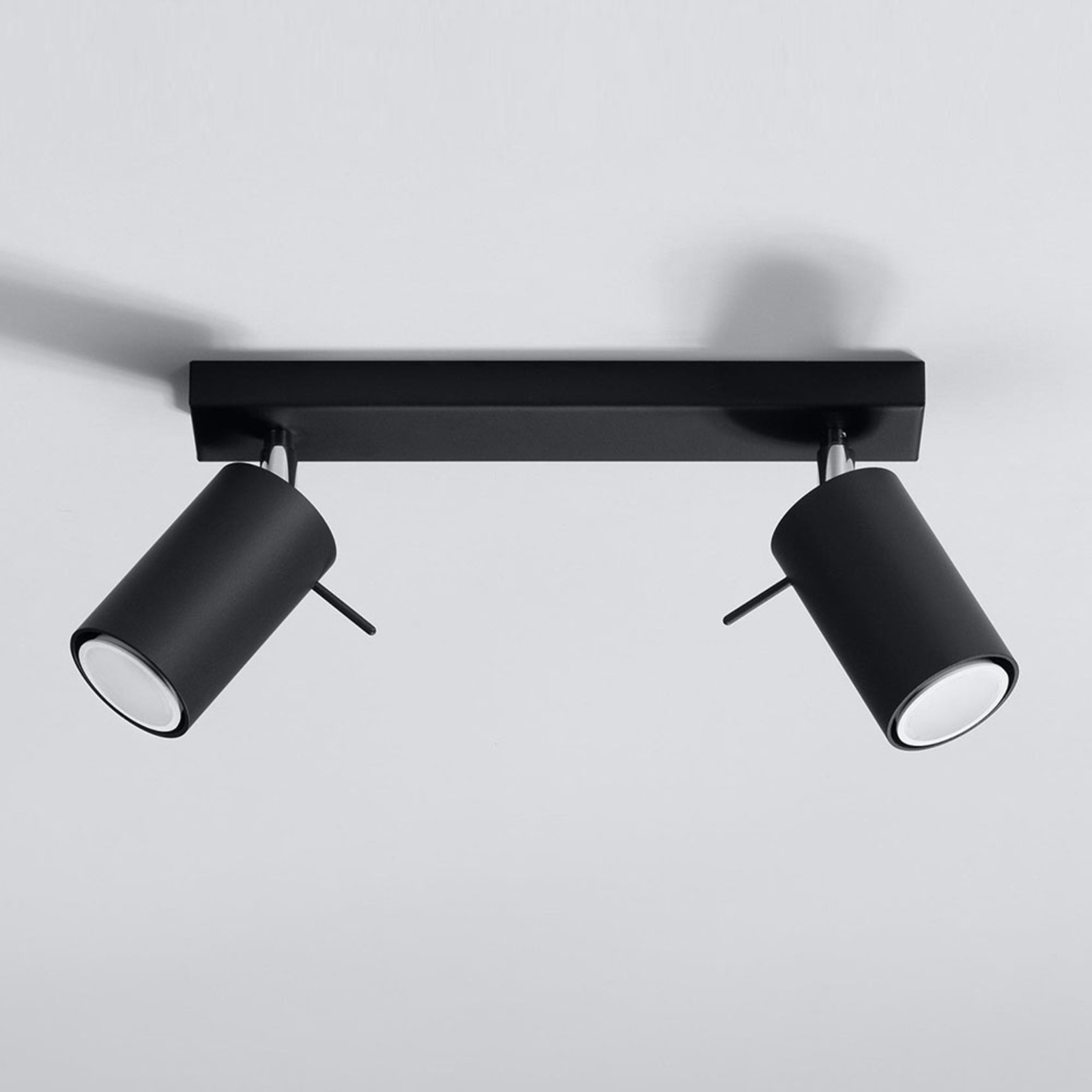 Compra Foco de techo Round en negro, 2 luces | Lampara.es