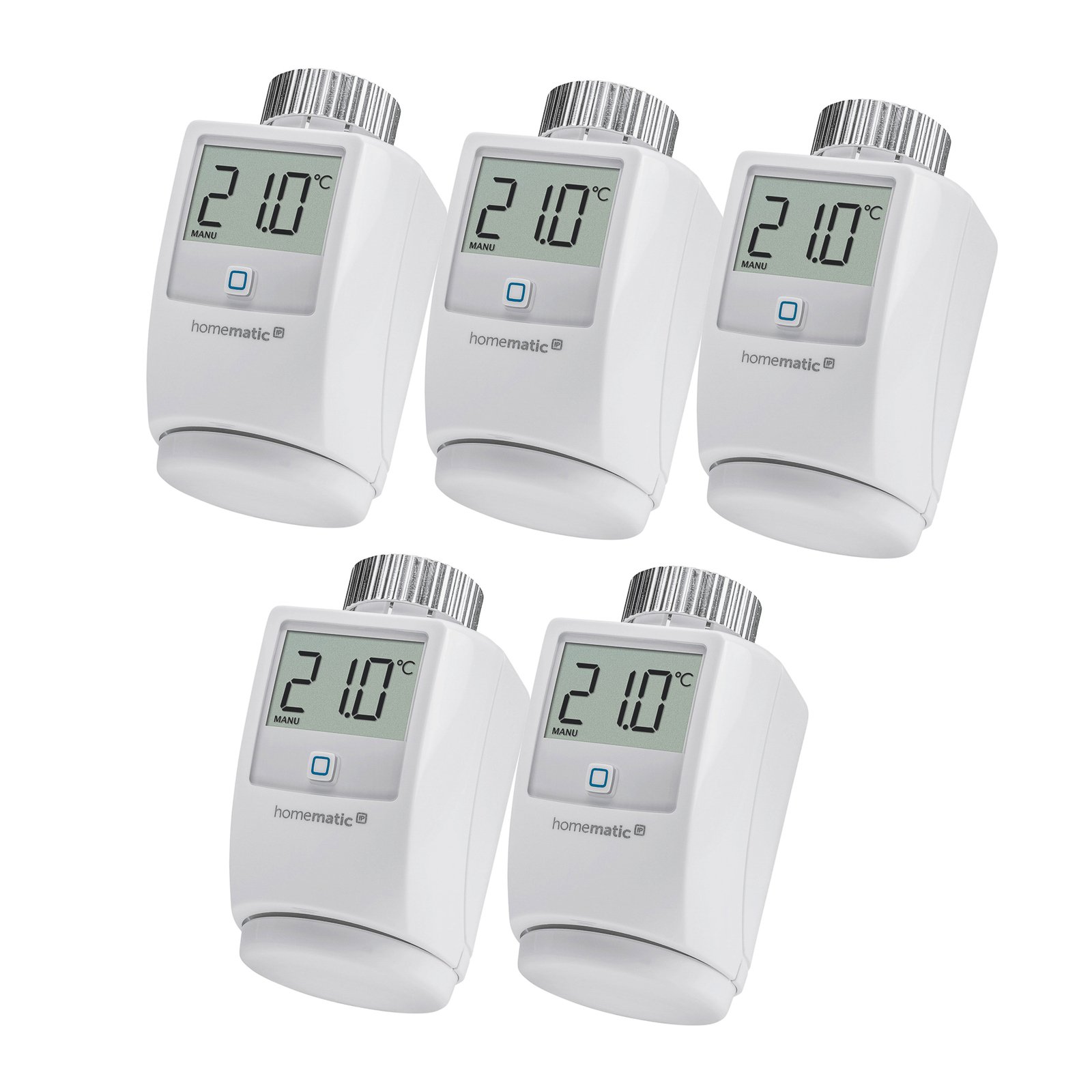 5 x Homematic IP termostat vykurovacieho telesa