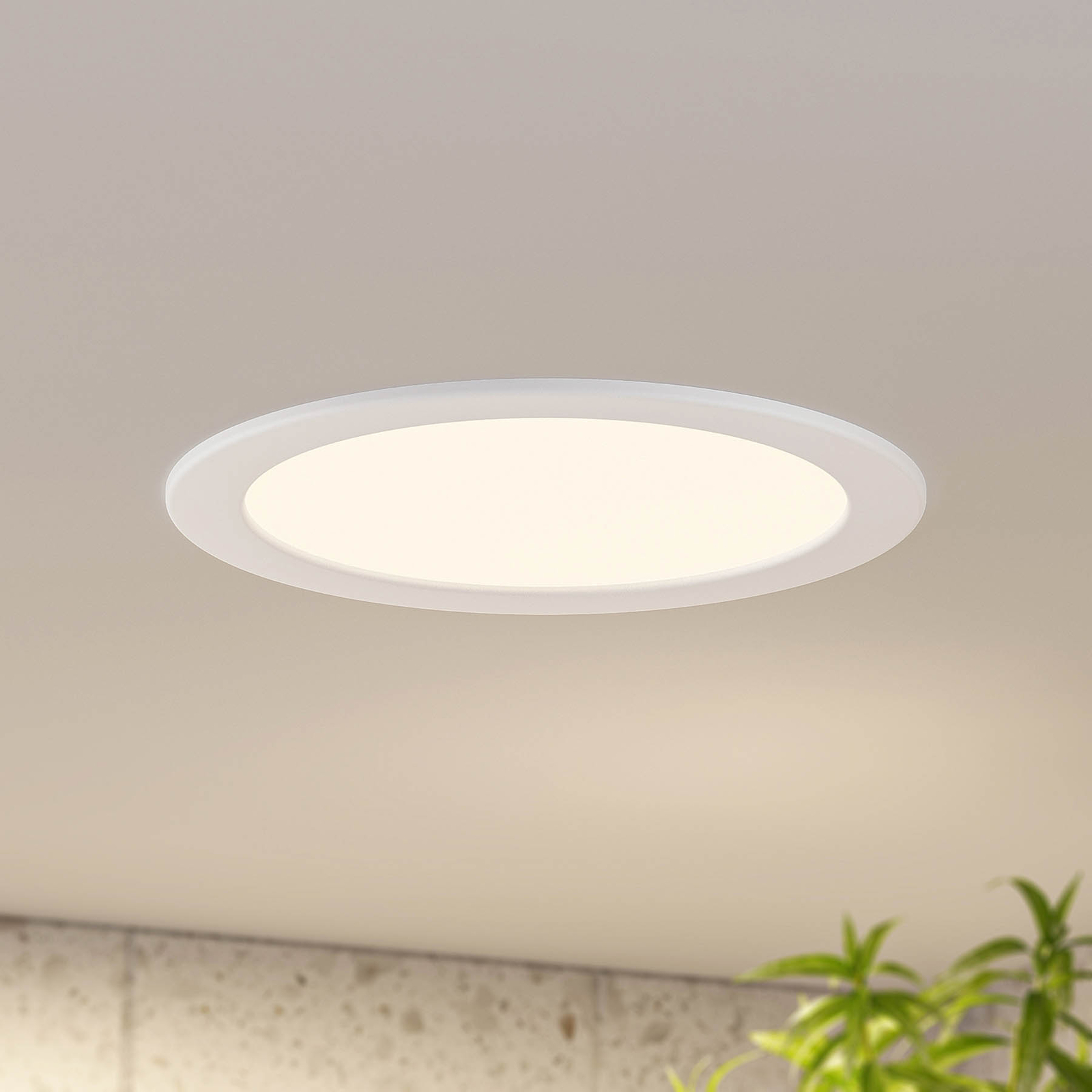 Prios Cadance LED-Einbaulampe, weiß, 24 cm