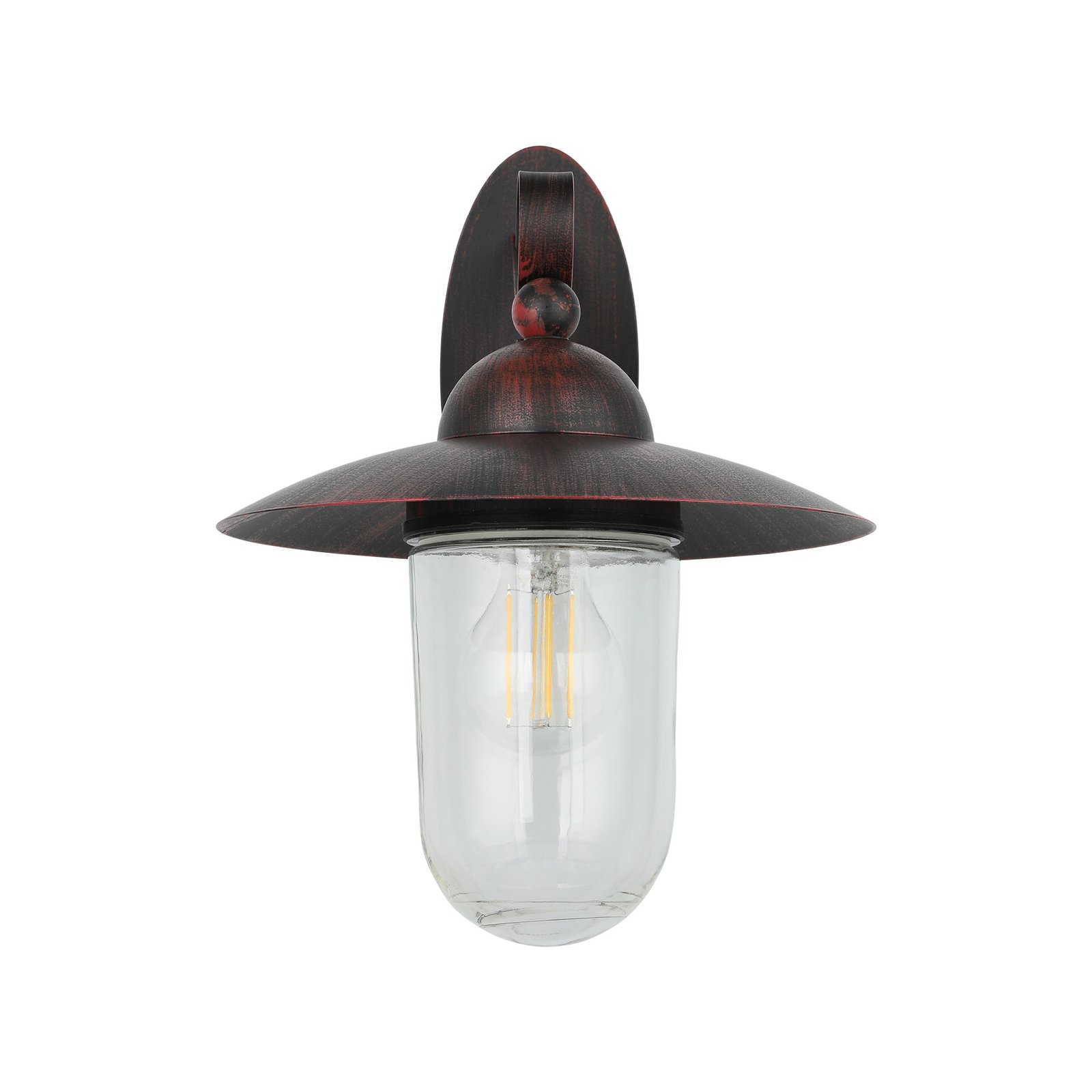 Aplique de pared exterior Milton I, marrón antiguo