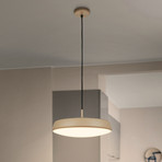 Lámpara colgante LED Nala, beige, metal/plástico, Ø 35 cm