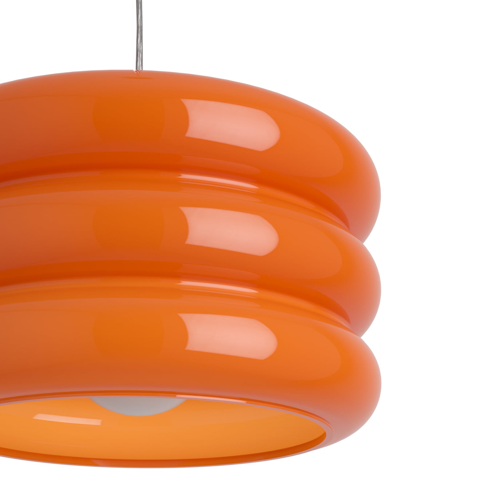 Hanglamp Tortora, oranje, Ø 20 cm, glas, E27