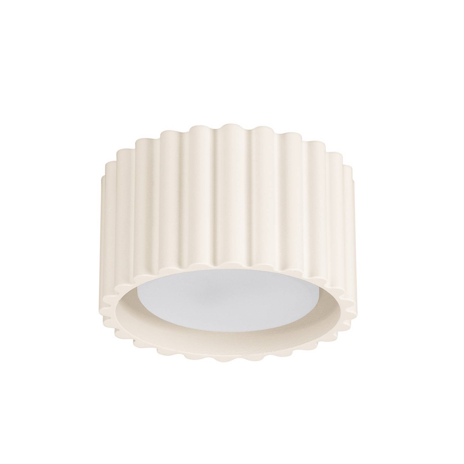 Deckenleuchte RIBLA, beige, Ø 10 cm, Metall, GX53