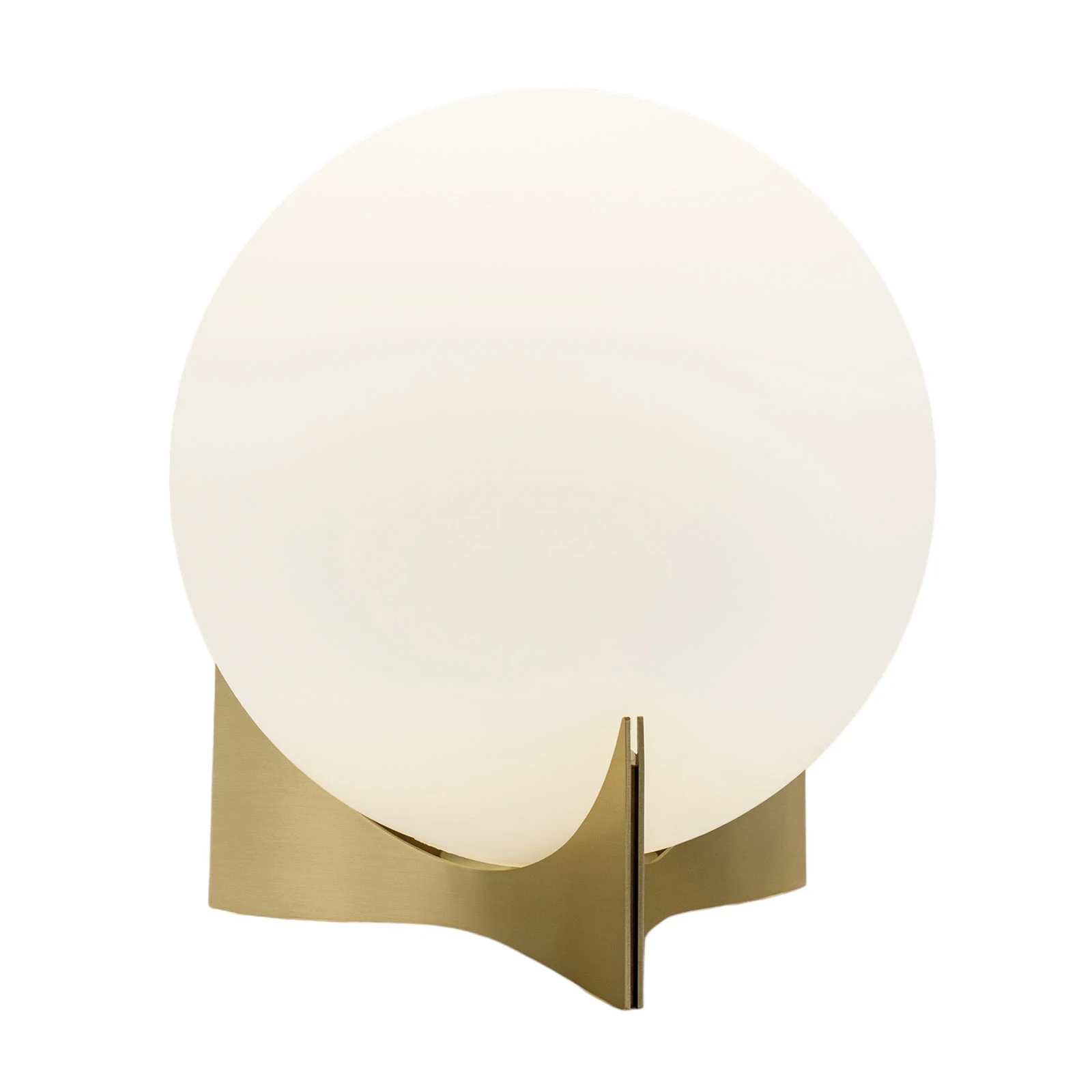 Terzani stolna lampa Oscar, boja mesinga, Ø 20 cm, opalno staklo