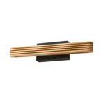 Lieske LED-seinävalaisin, musta, 40 cm, puu - Lucande