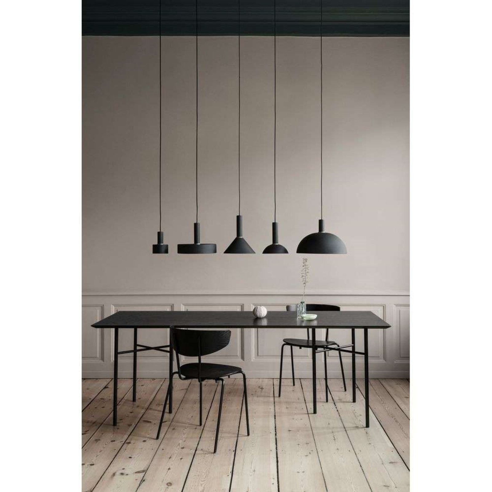 Collect Lustră Pendul Dome High Black - ferm LIVING