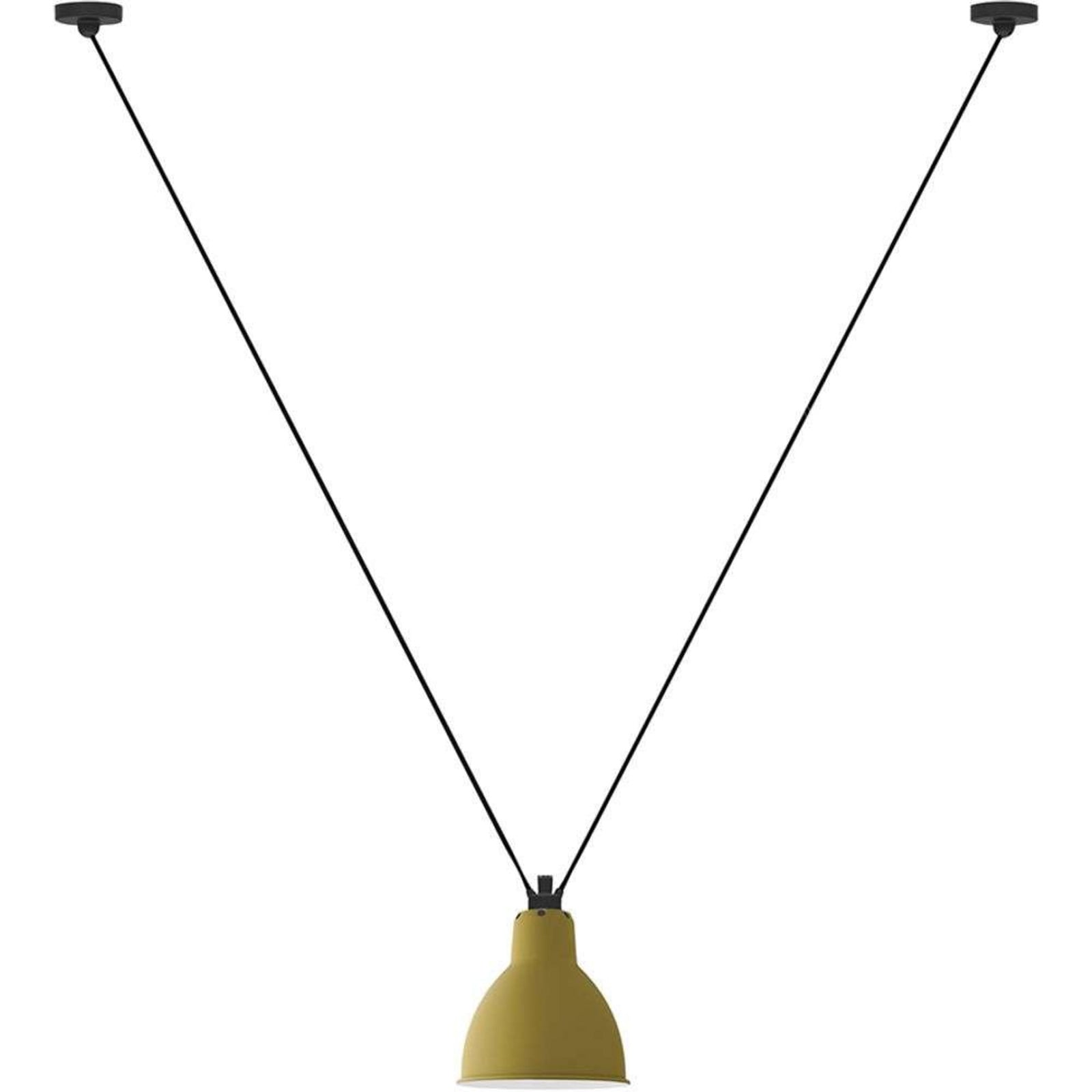 323 L Pendel Round Yellow Lampe Gras - Stue - Metal