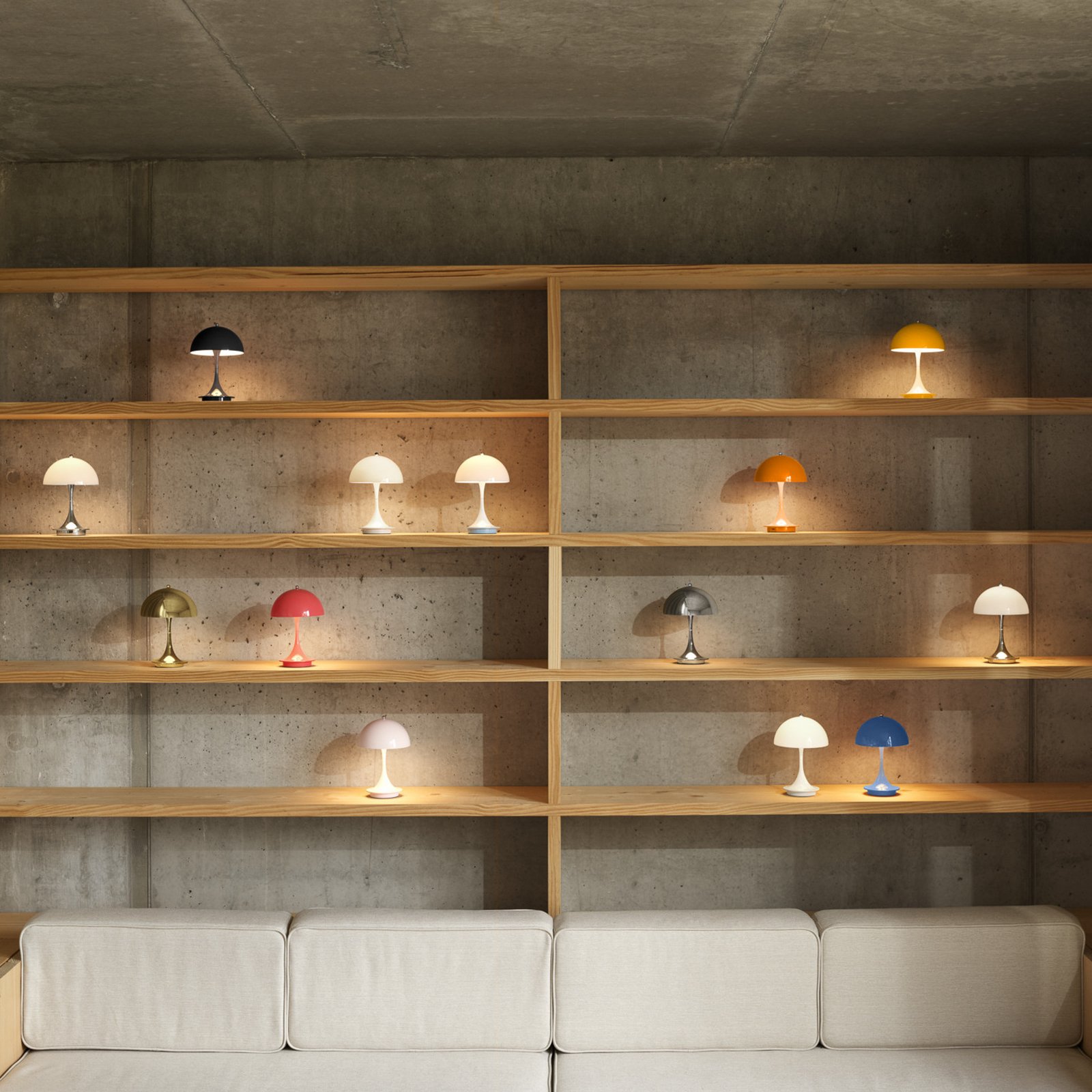 Panthella 160 Portable Table Lamp V3 Opaque Orange - Louis Poulsen