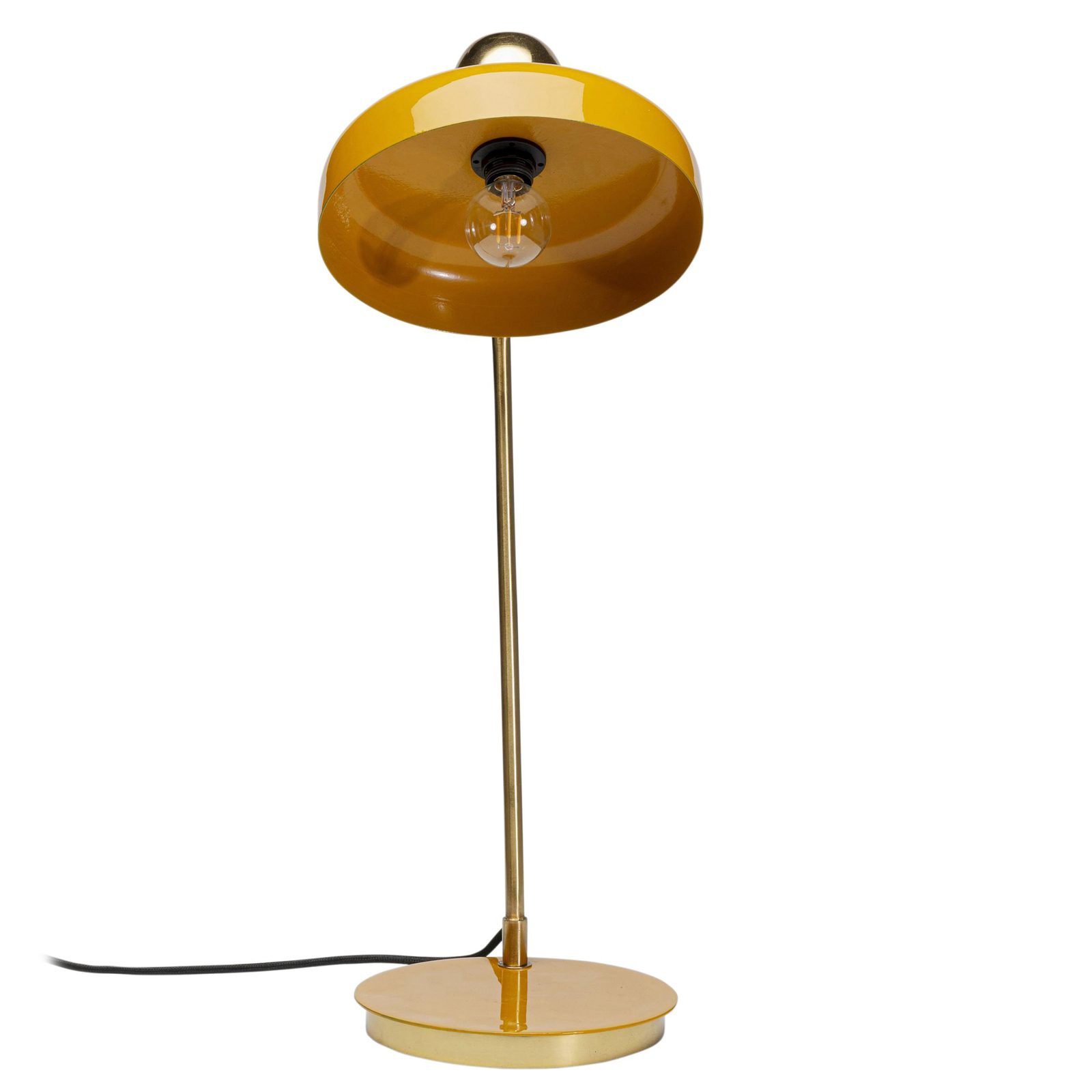 Kare Demi tafellamp, geel, staal, hoogte 56 cm
