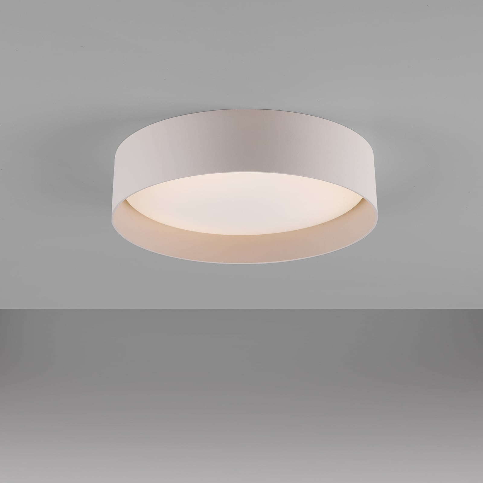 LED lubinis šviestuvas „TAVOLI“, smėlio spalvos, Ø 29 cm, metalas, CCT,