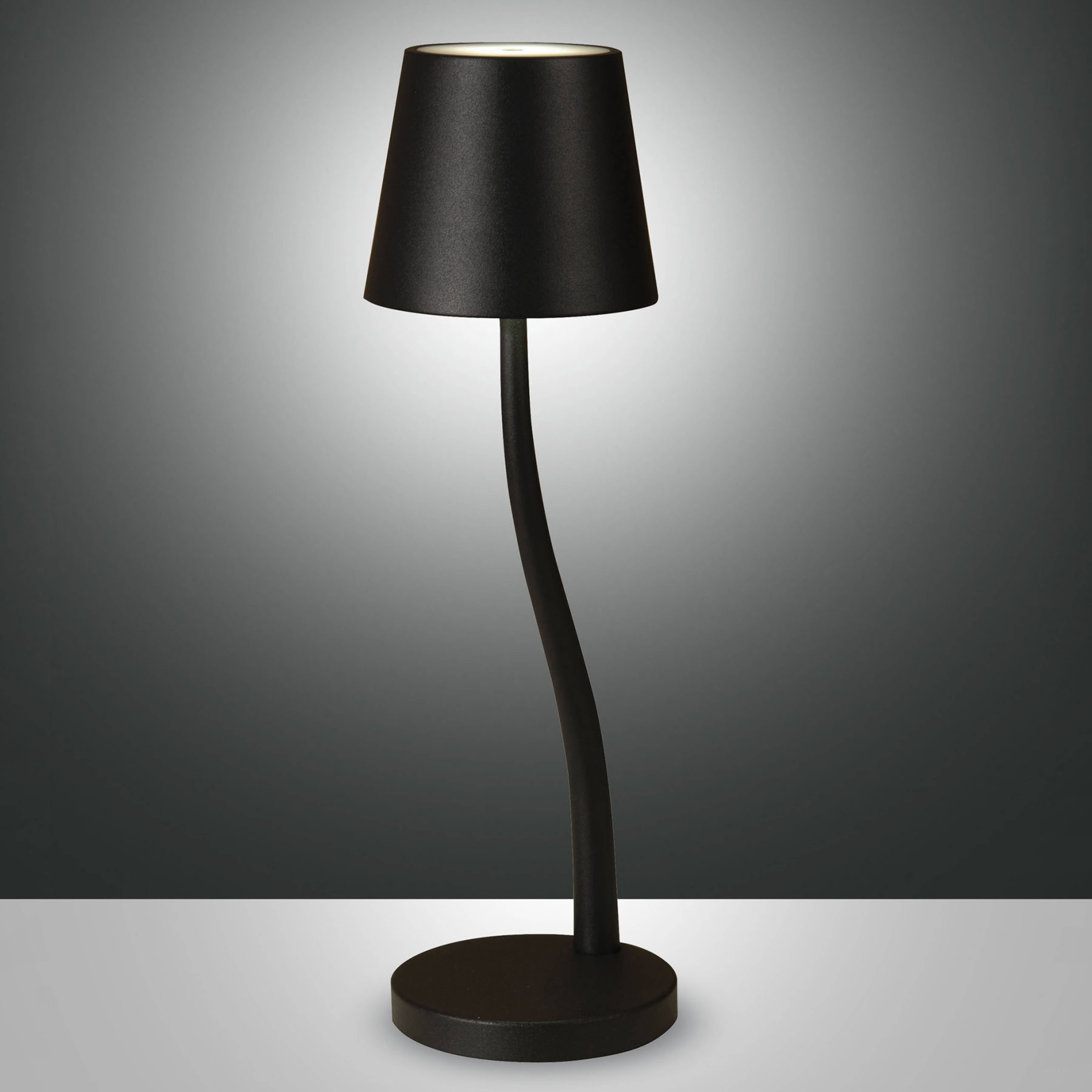 Lámpara de mesa LED Judy, batería, IP54, negro