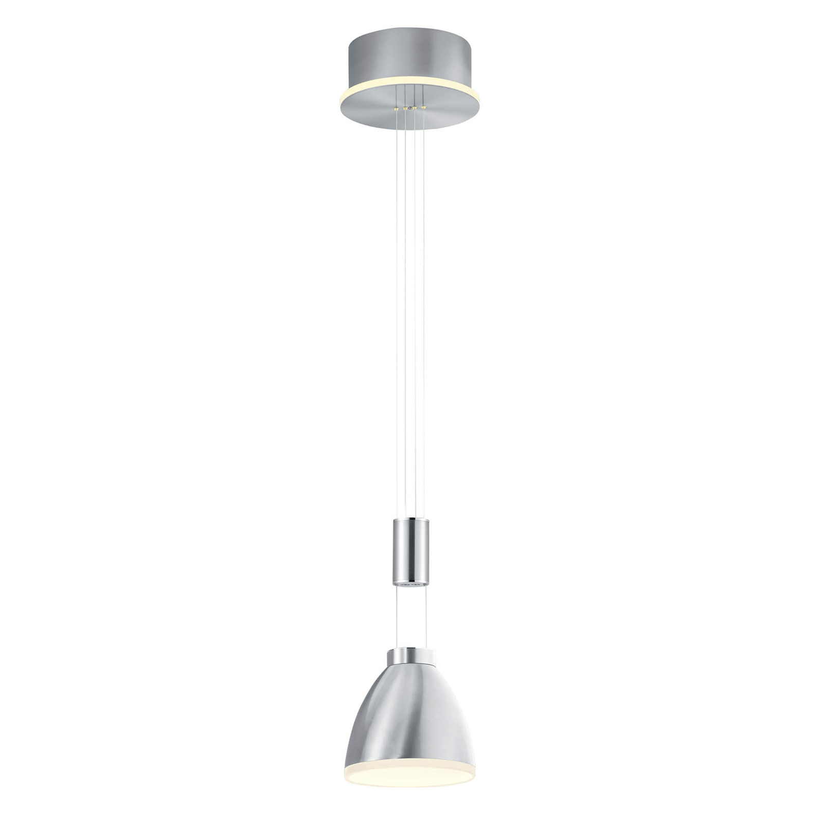 LED hanglamp Leni, 1-lamp, nikkel mat