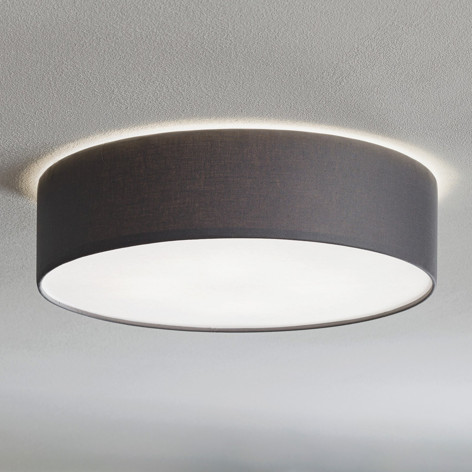 Rondo ceiling light, grey, Ø 50 cm