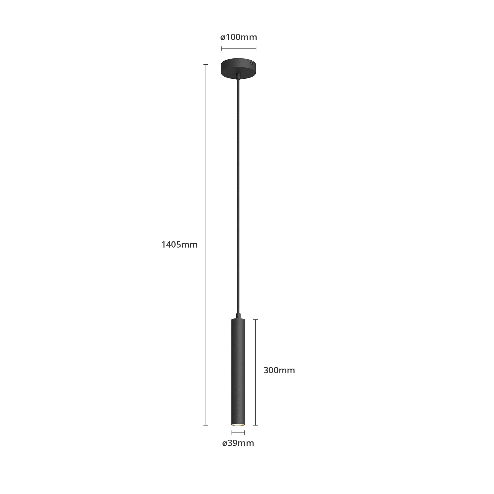 Arcchio Franka LED-pendellampe, 1 lyskilde