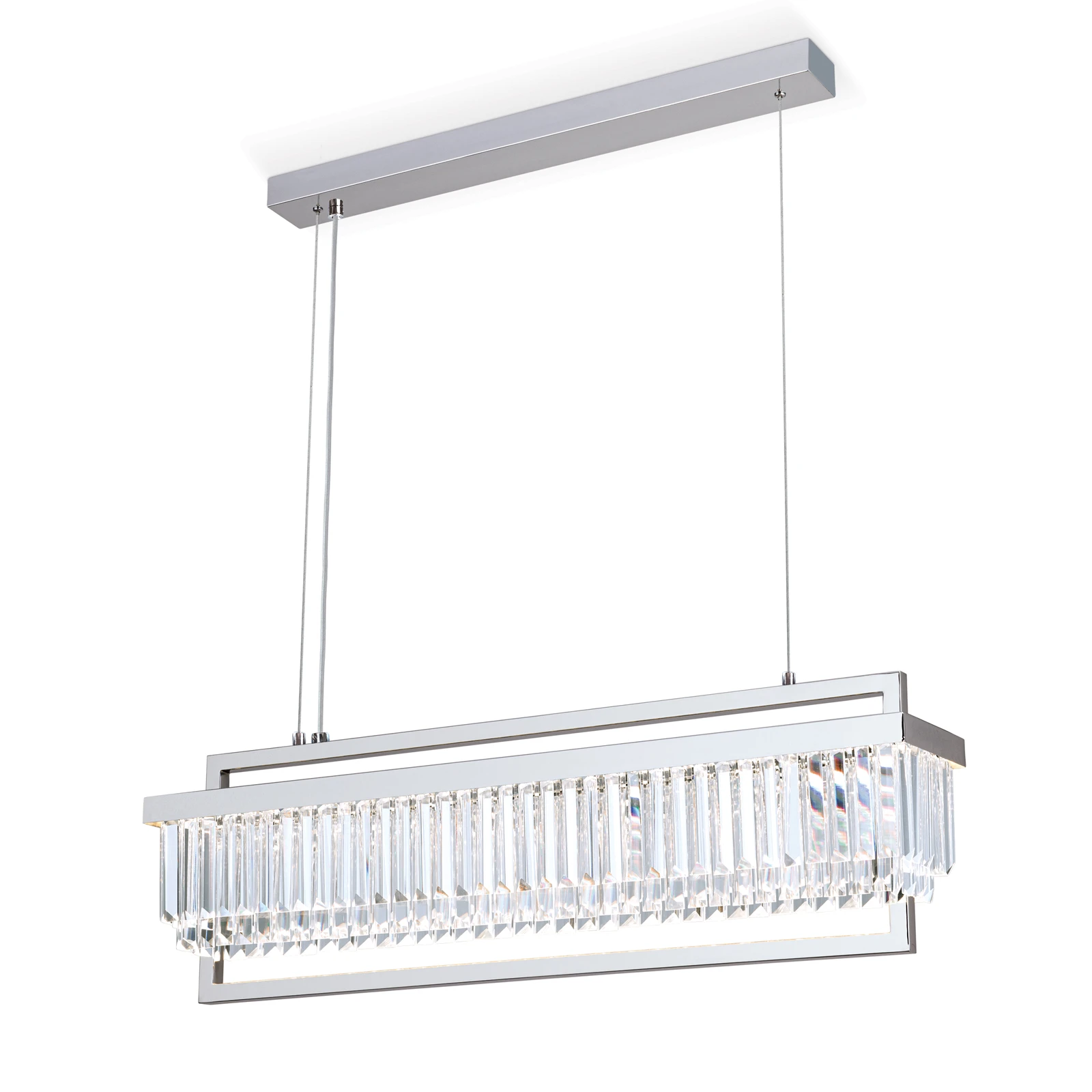 Prism LED visilica, izduženi krom