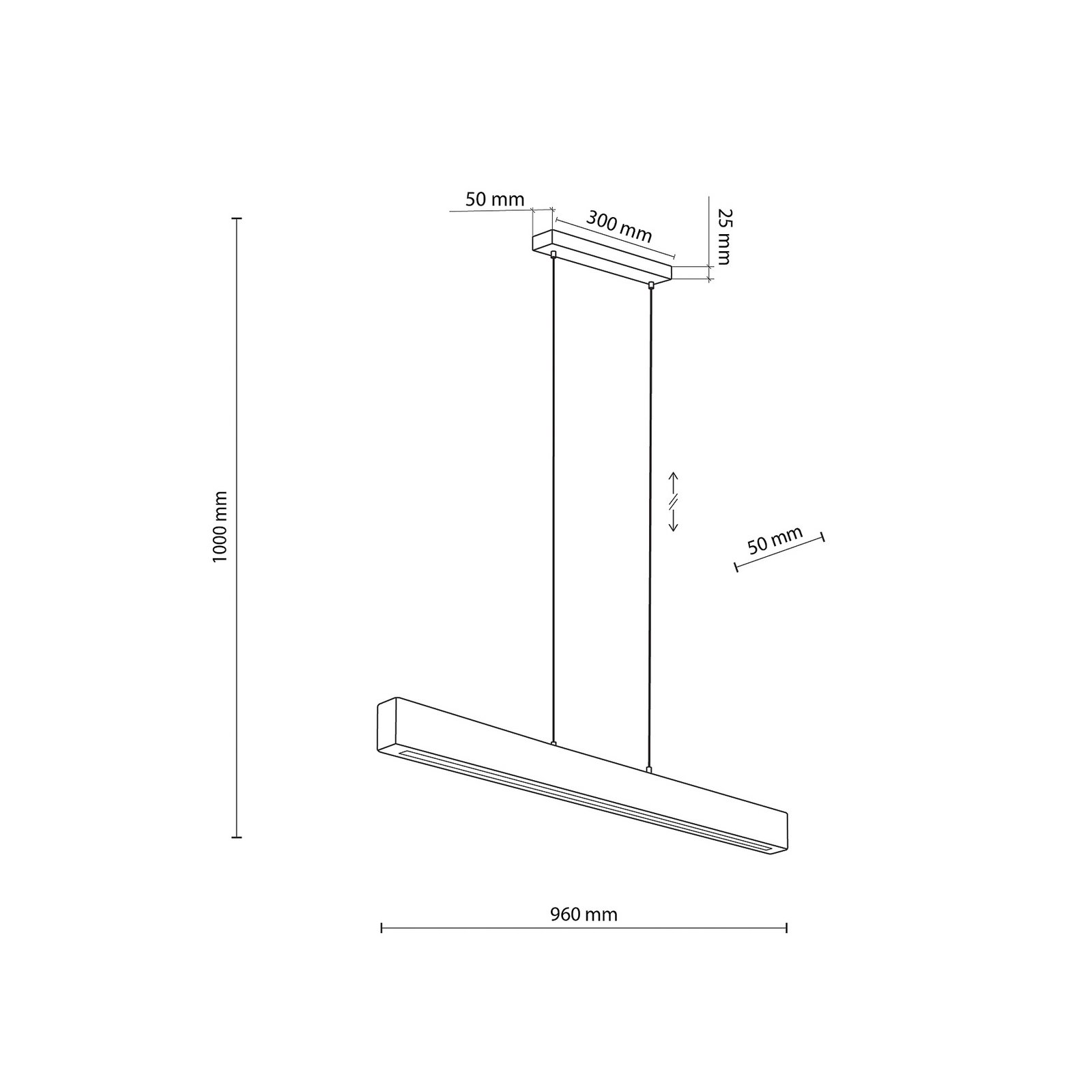 Drewniana lampa wisząca LED Teo, sosna, 96 cm, ściemniacz dotykowy