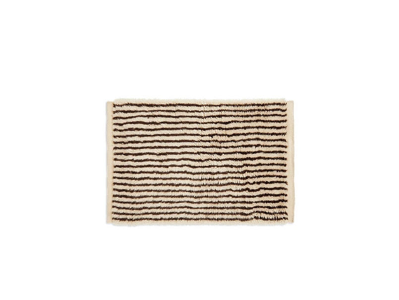 ferm LIVING - Kami Knotted Tapis 80x120 Off-White/Coffee