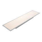 Lindby LED-Panel Stenley, 4.000 K, 120cm x 30cm, silber/weiß