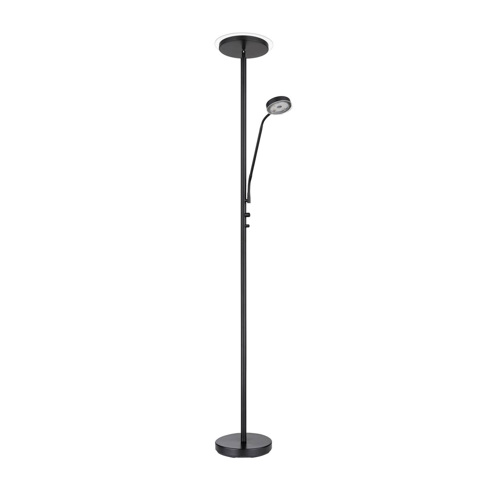 Lampadaire LED Ernst avec bras souple noir