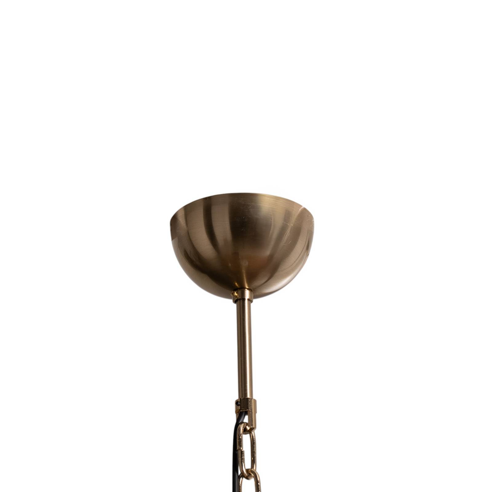 Lampa wisząca Orvin, antyczny mosiądz, Ø 67 cm, szkło/metal 8-punktowa.