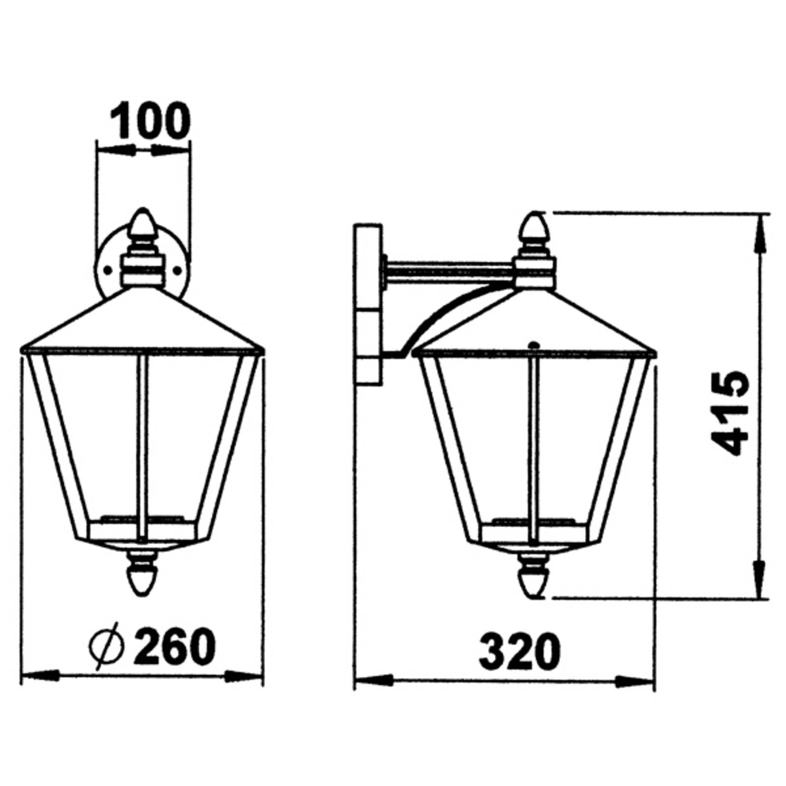 Albert Leuchten Stylowa zewnętrzna lampa ścienna 665 W