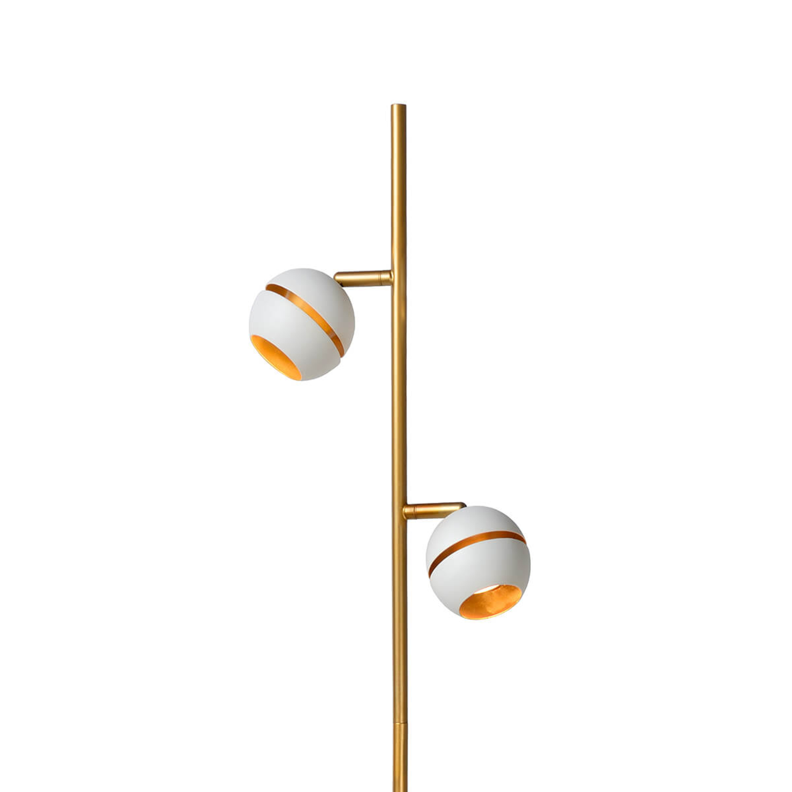 Lucide Striking LED floor lamp Binari, two-bulb, white, for Living / Dining Room, metal, 4.5 W, energy efficiency: A+, W: 27 cm, H: 155 cm